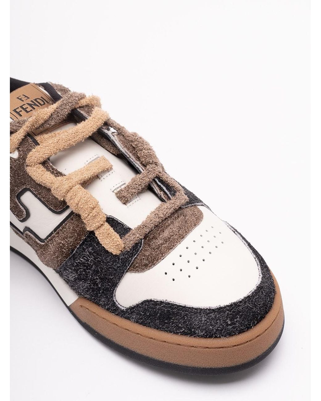 Fendi White 'Match Mix' Sneakers for men