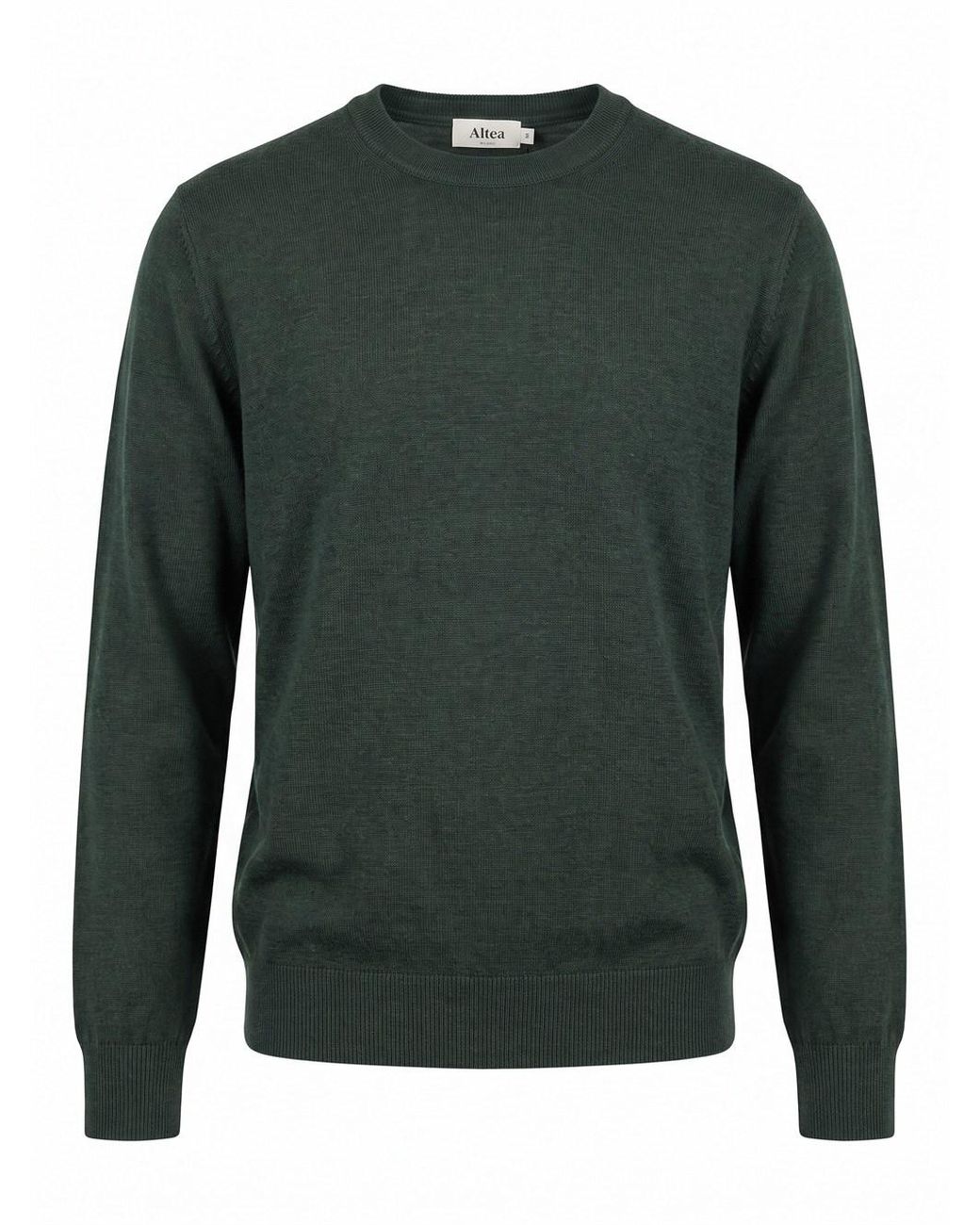 Altea Green Long Sleeve Crew-Neck Sweater for men