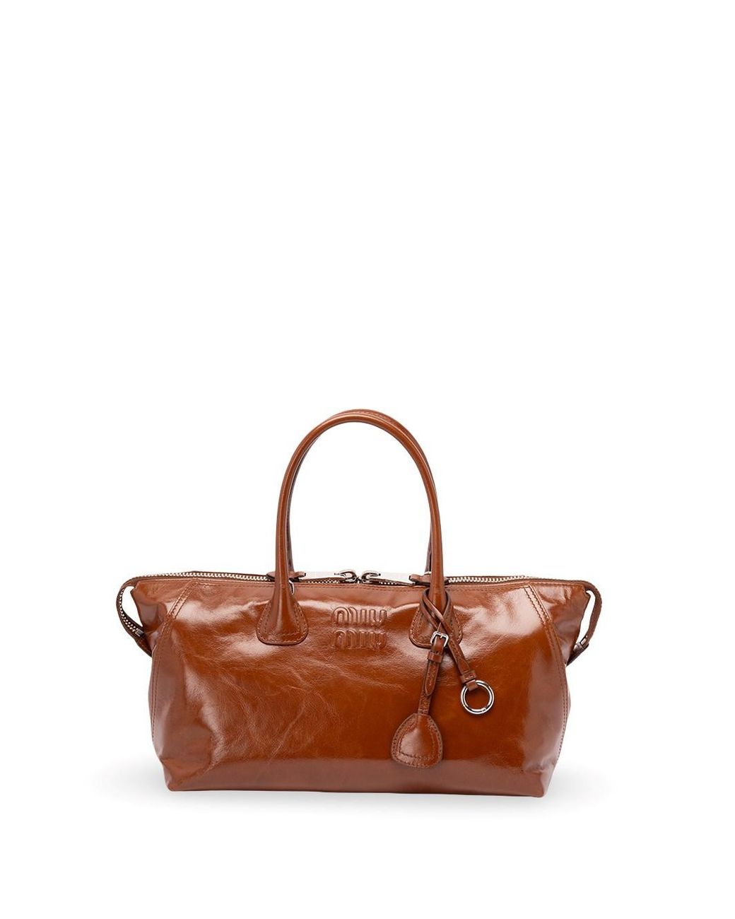 Miu Miu Brown Shiny Leather Bag
