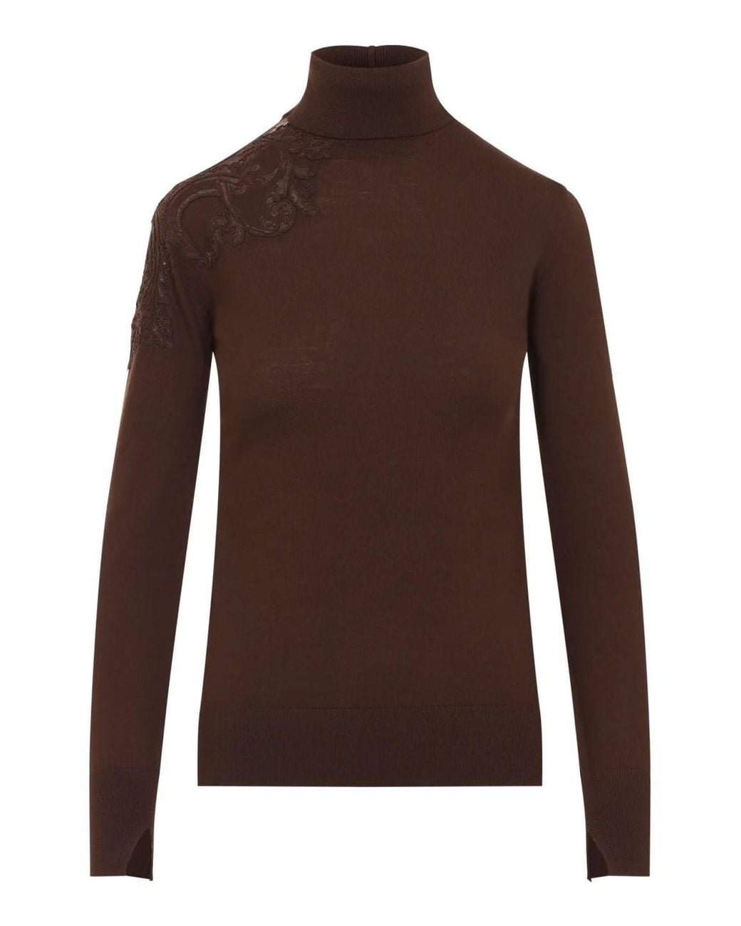 Ermanno Scervino Brown Turtle Neck Sweater