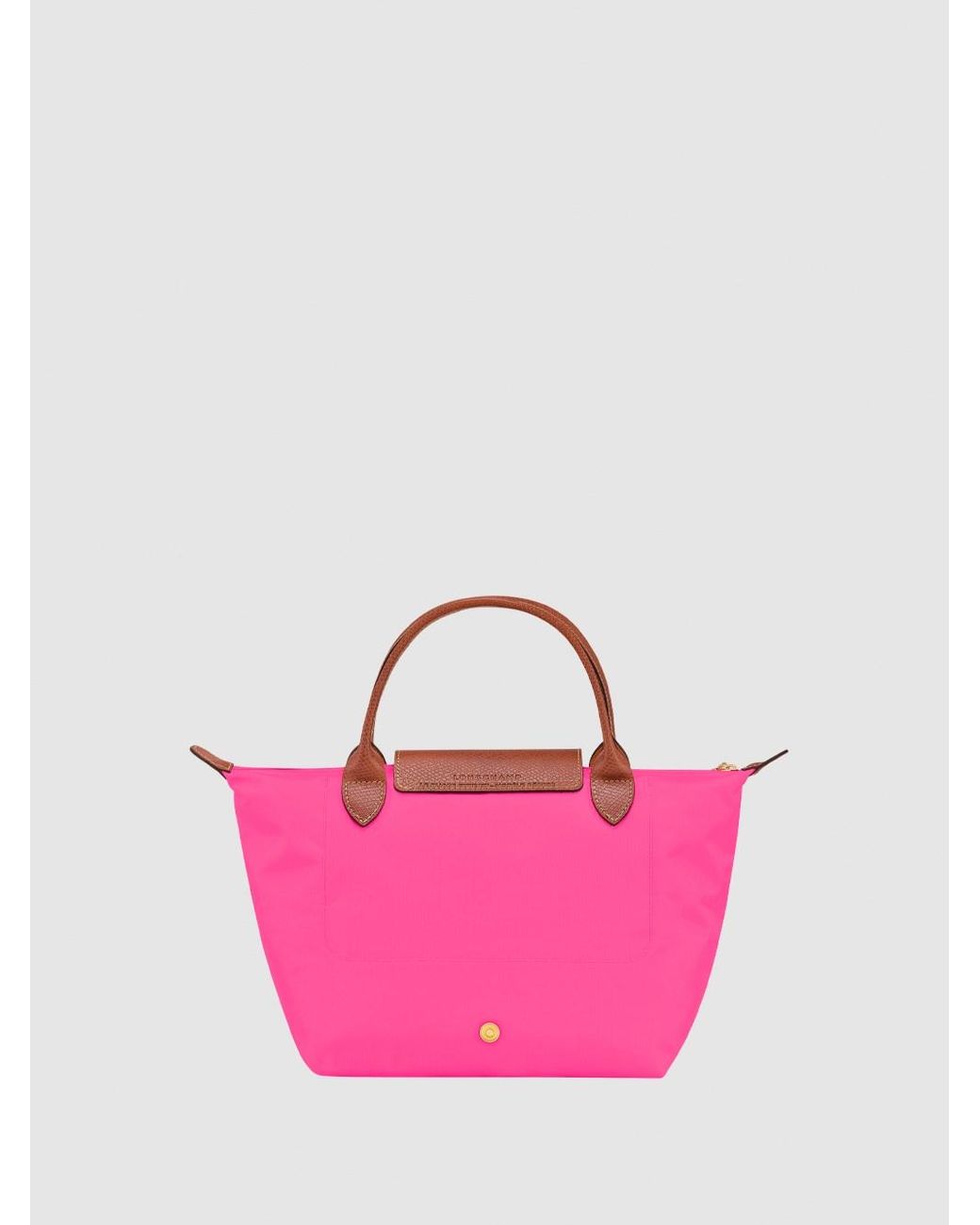 Longchamp `le Pliage Original` Small Top Handle Bag in Pink | Lyst
