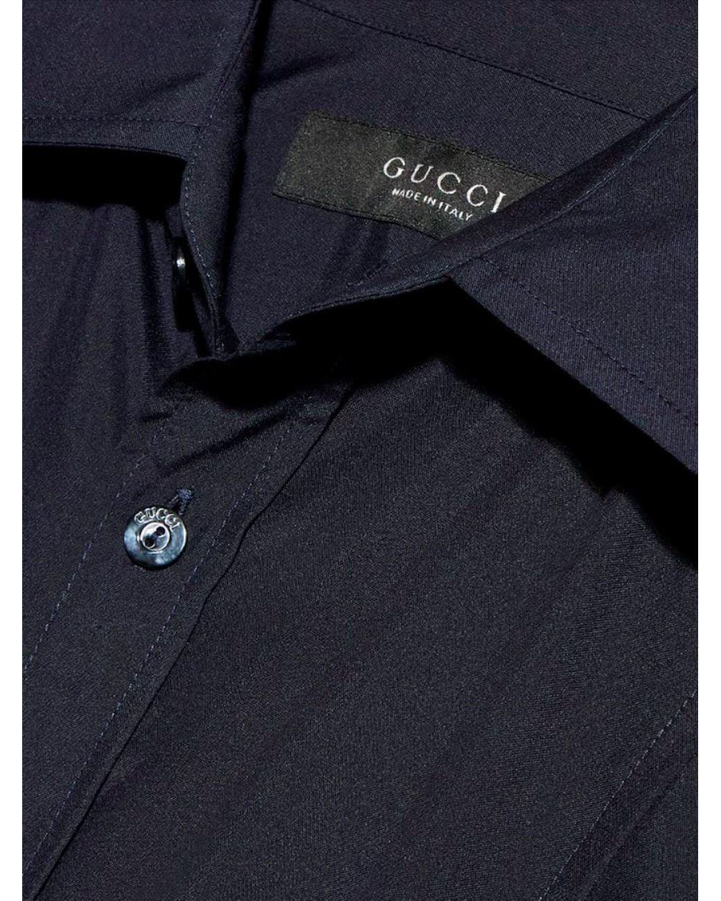 Gucci Blue Silk Shirt