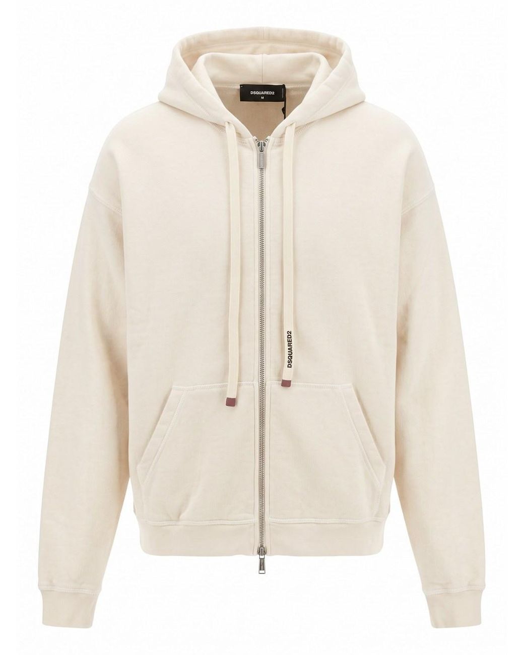 DSquared² White Relax Zipped Fit Hoodie for men