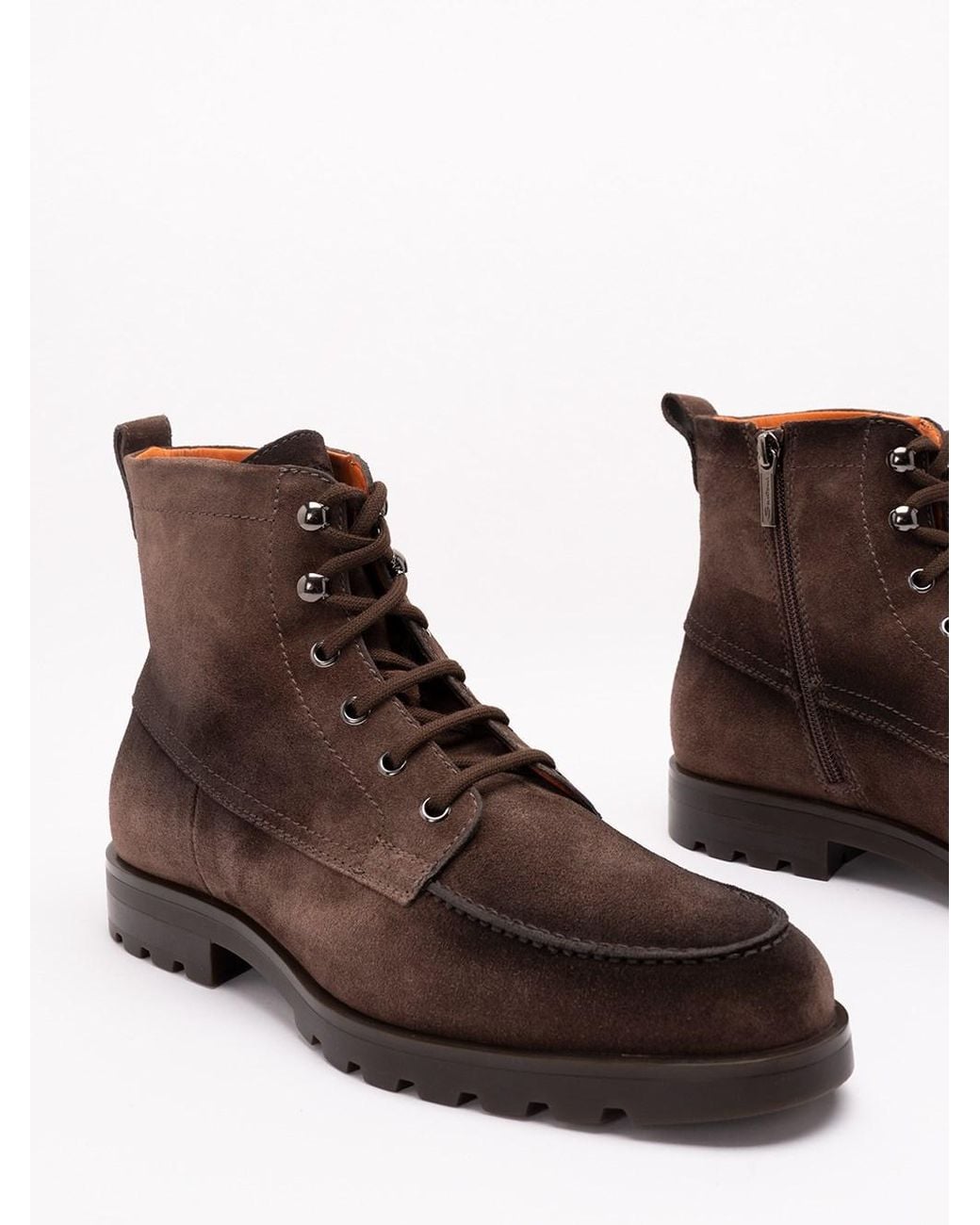 Santoni Brown 'Flair' Lace Up for men