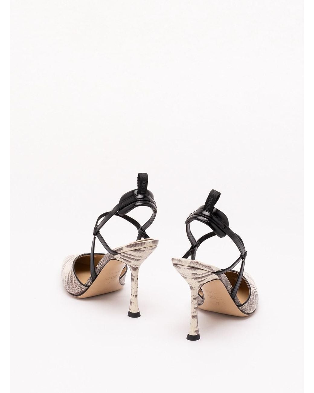 Fendi White 'Colibri Lite' Slingback