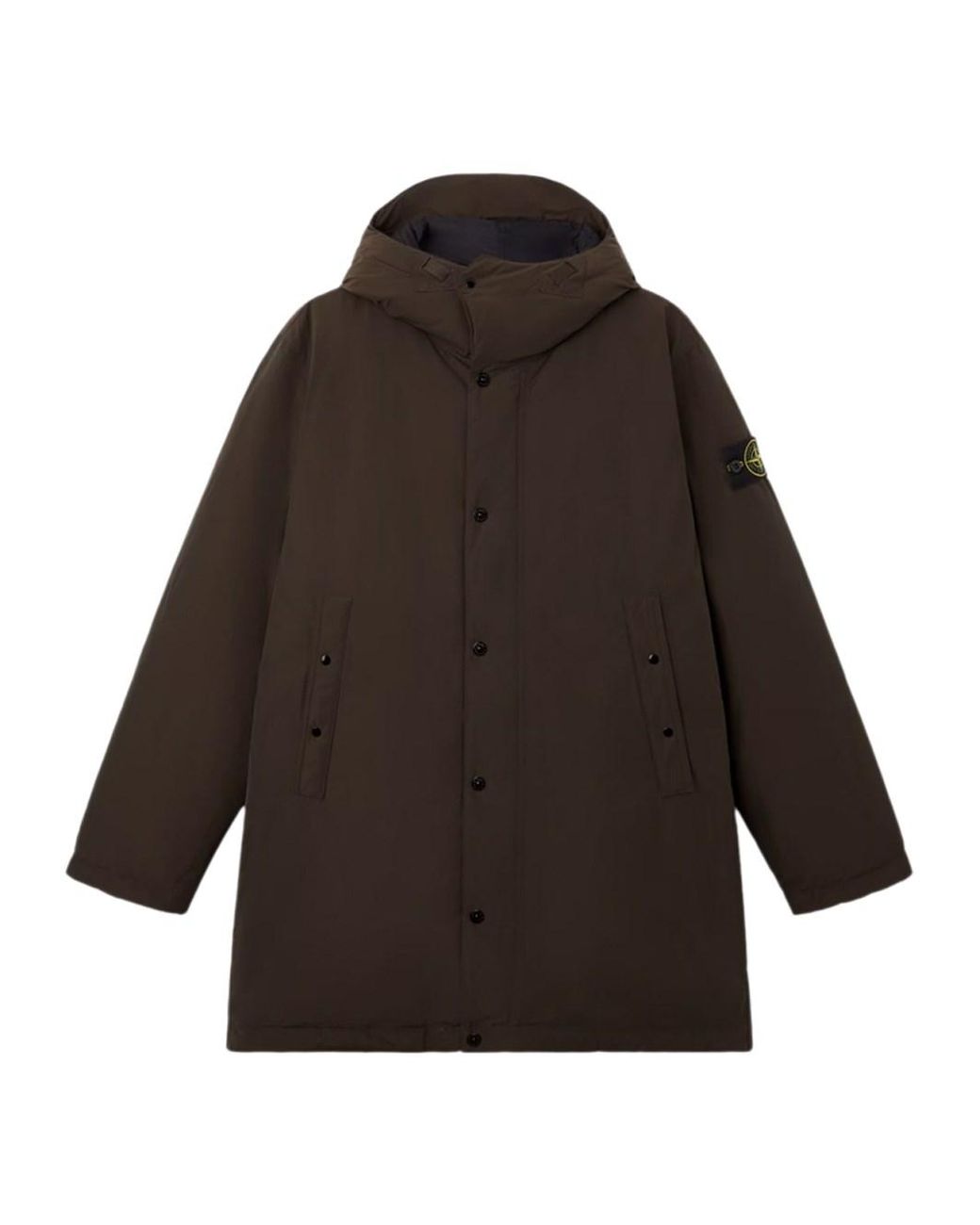 Stone Island Gray Micro Twill Long Parka for men
