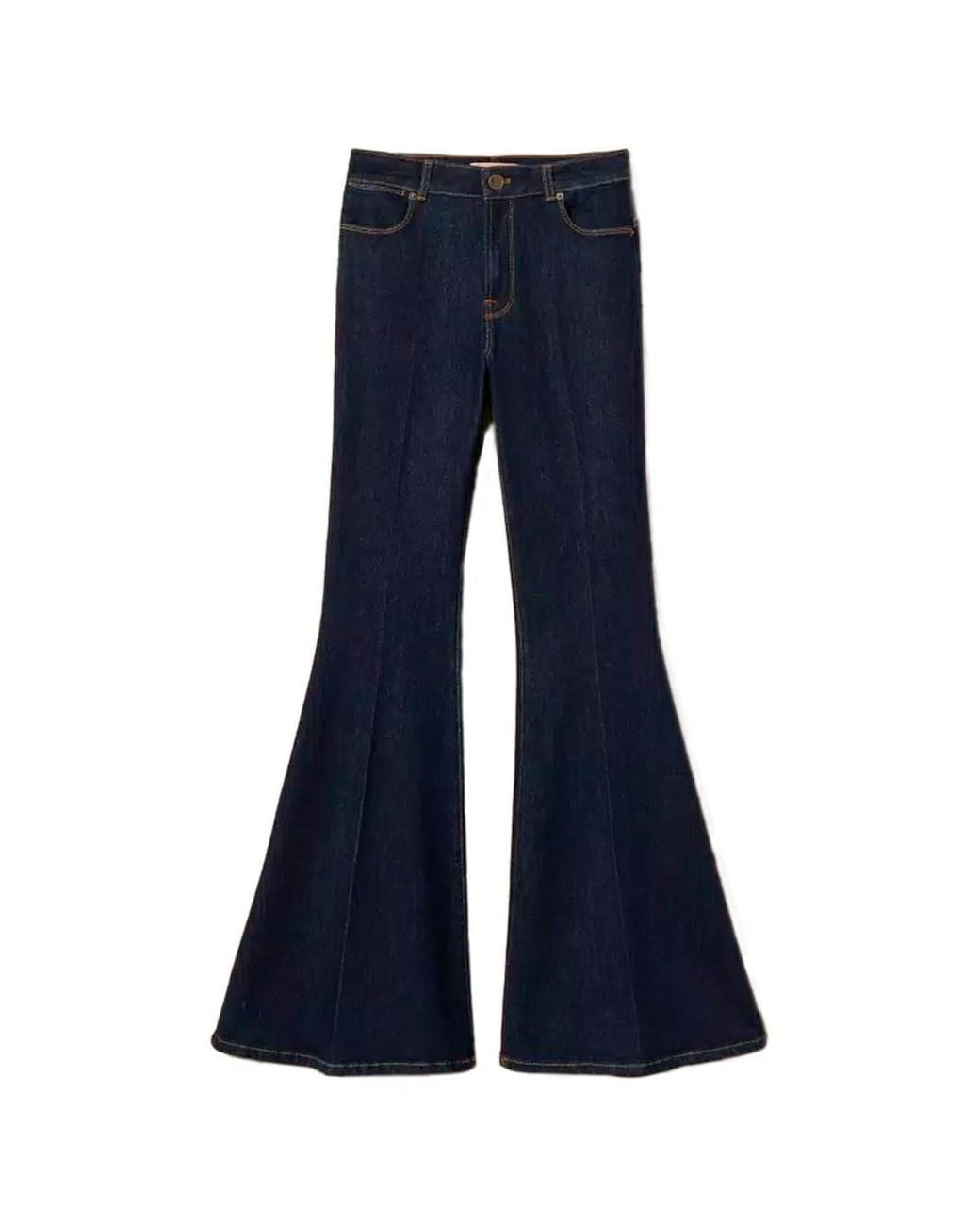Twinset Blue Five-Pocket Flare Jeans