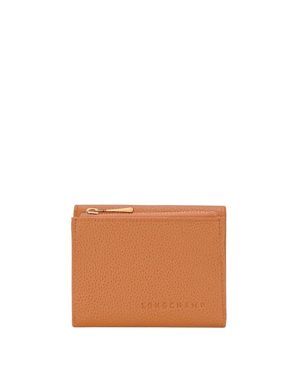 Longchamp White 'Le Foulonné' Compact Wallet