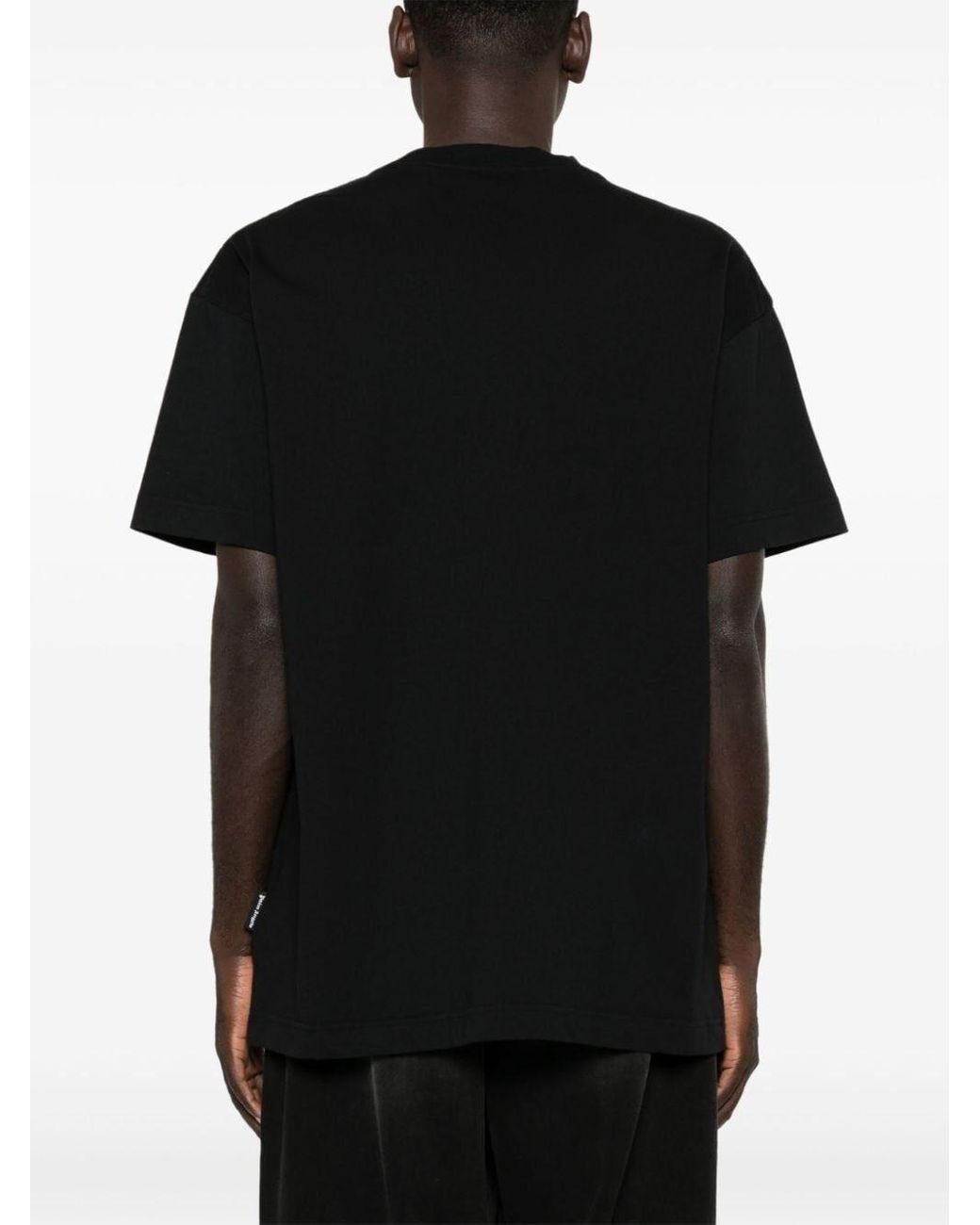Palm Angels Neck Logo T-Shirt in Black for Men | Lyst