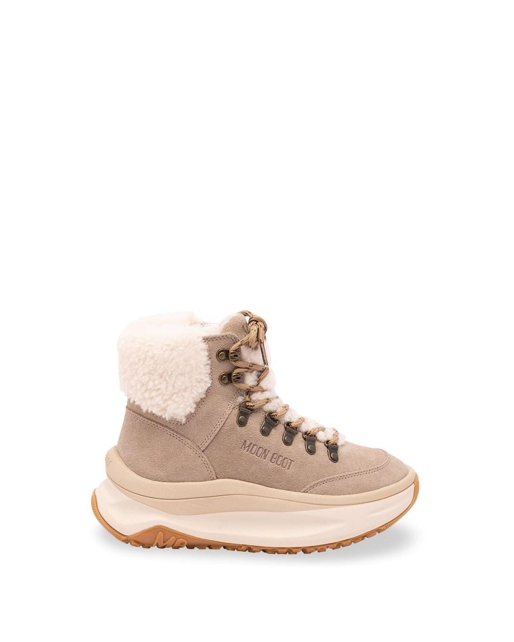 Moon Boot Natural 'Moon247 City Shearling Mid' Boots