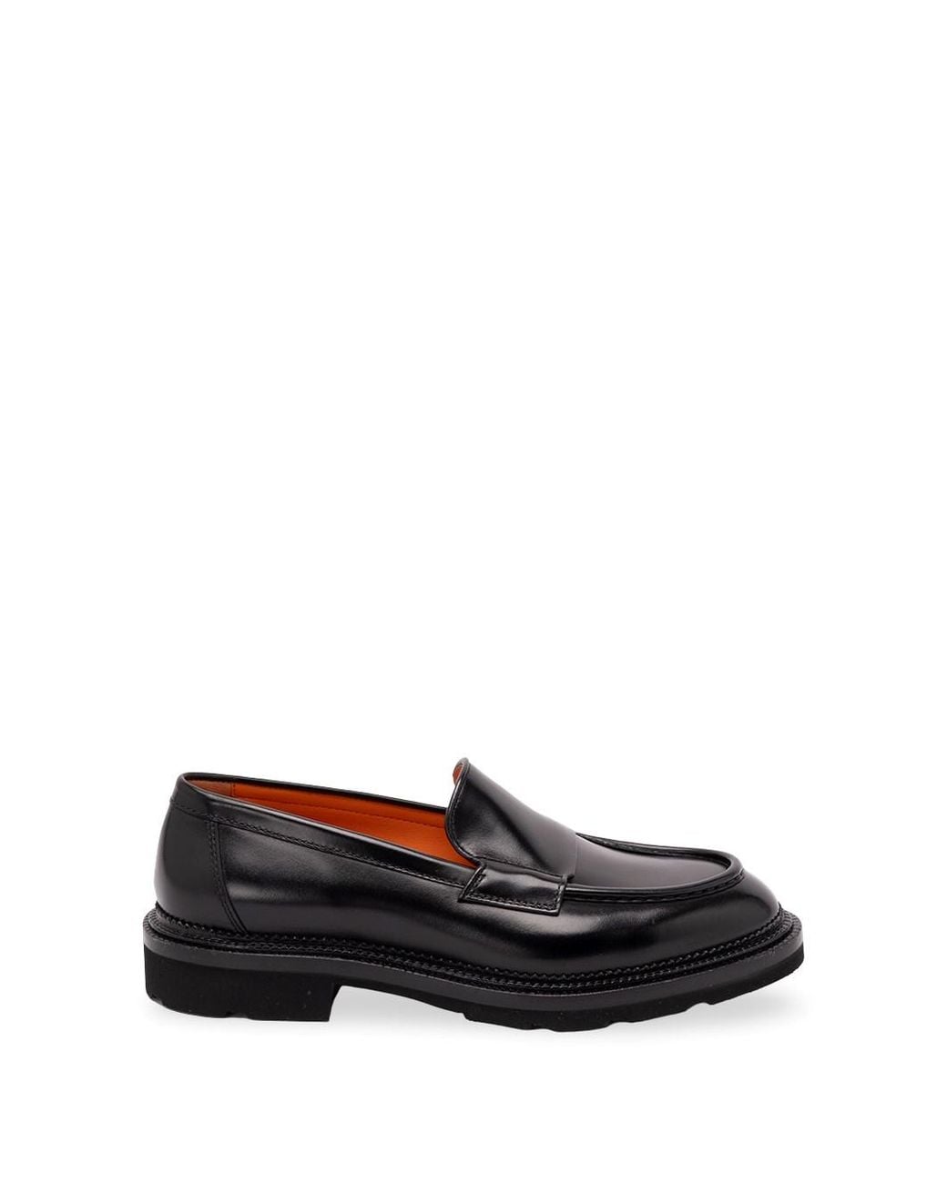 Santoni Black 'Groover' Loafers for men