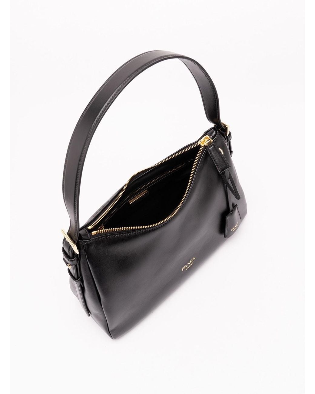 Prada Black Leather Shoulder Bag