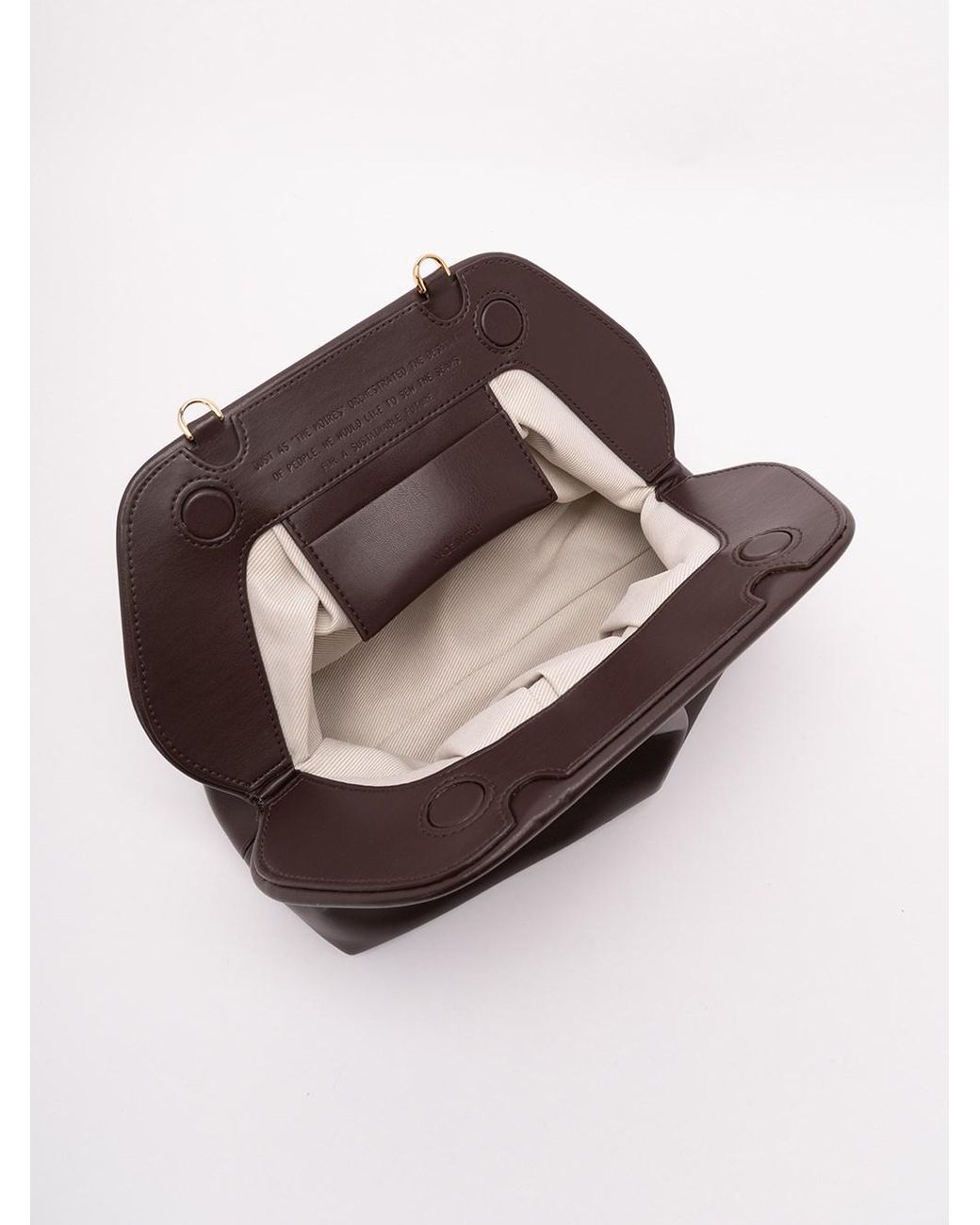 THEMOIRÈ Brown Bios Medium Vegan Fabric Clutch