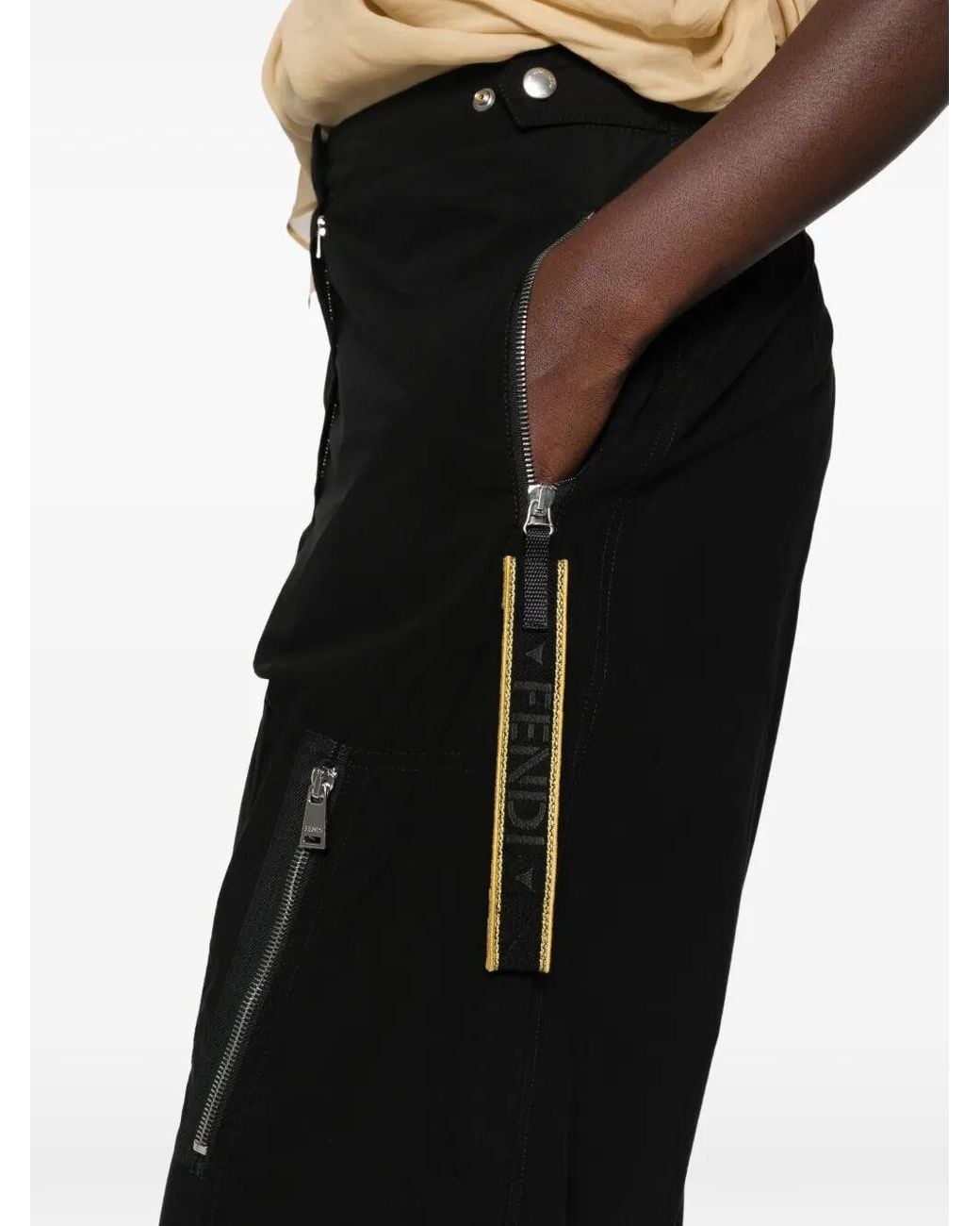 Fendi Black Parachute Pants