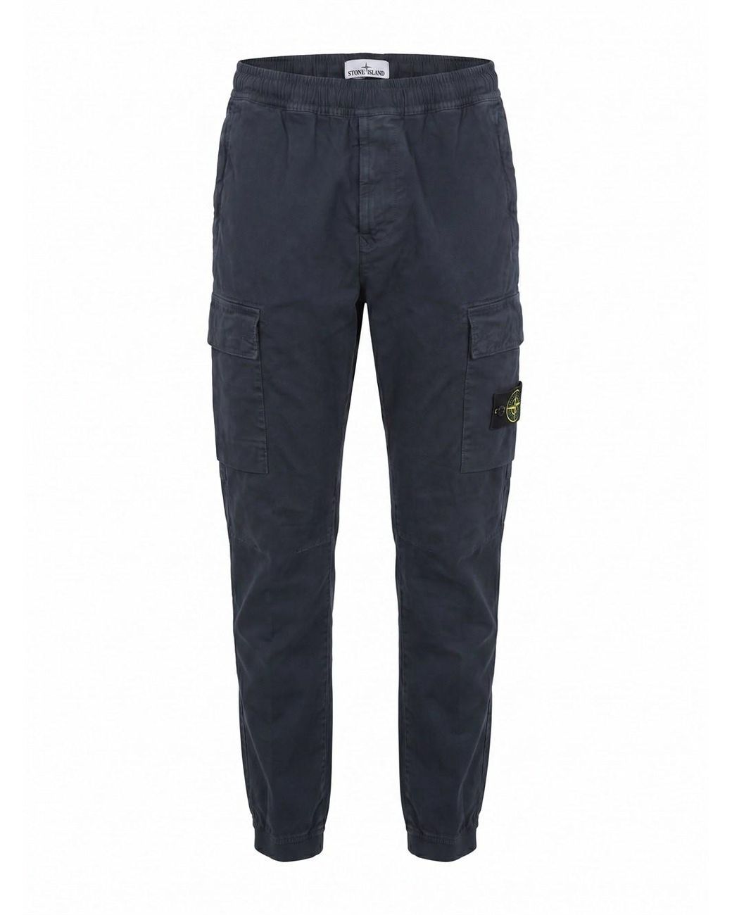 Stone Island Blue Garment Dyed 'Old' Pants for men