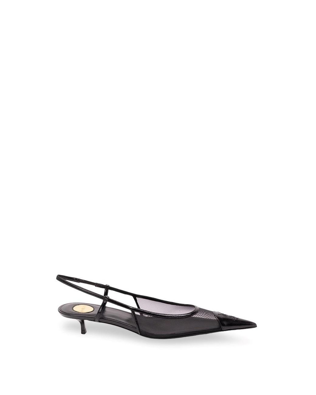 Saint Laurent White Renée Slingback