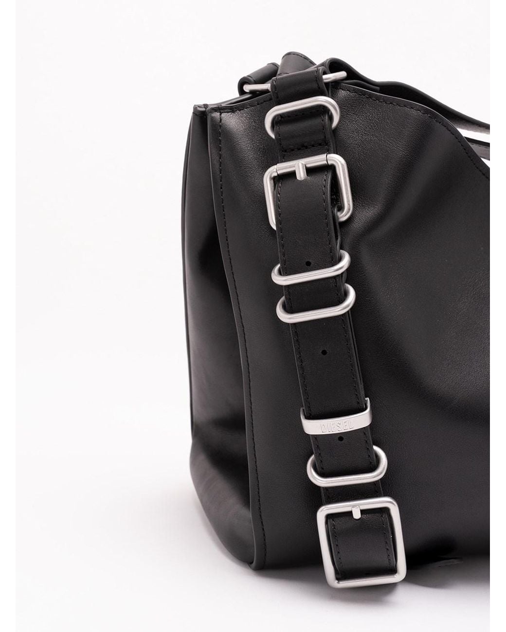DIESEL Black D-One Medium Handbag