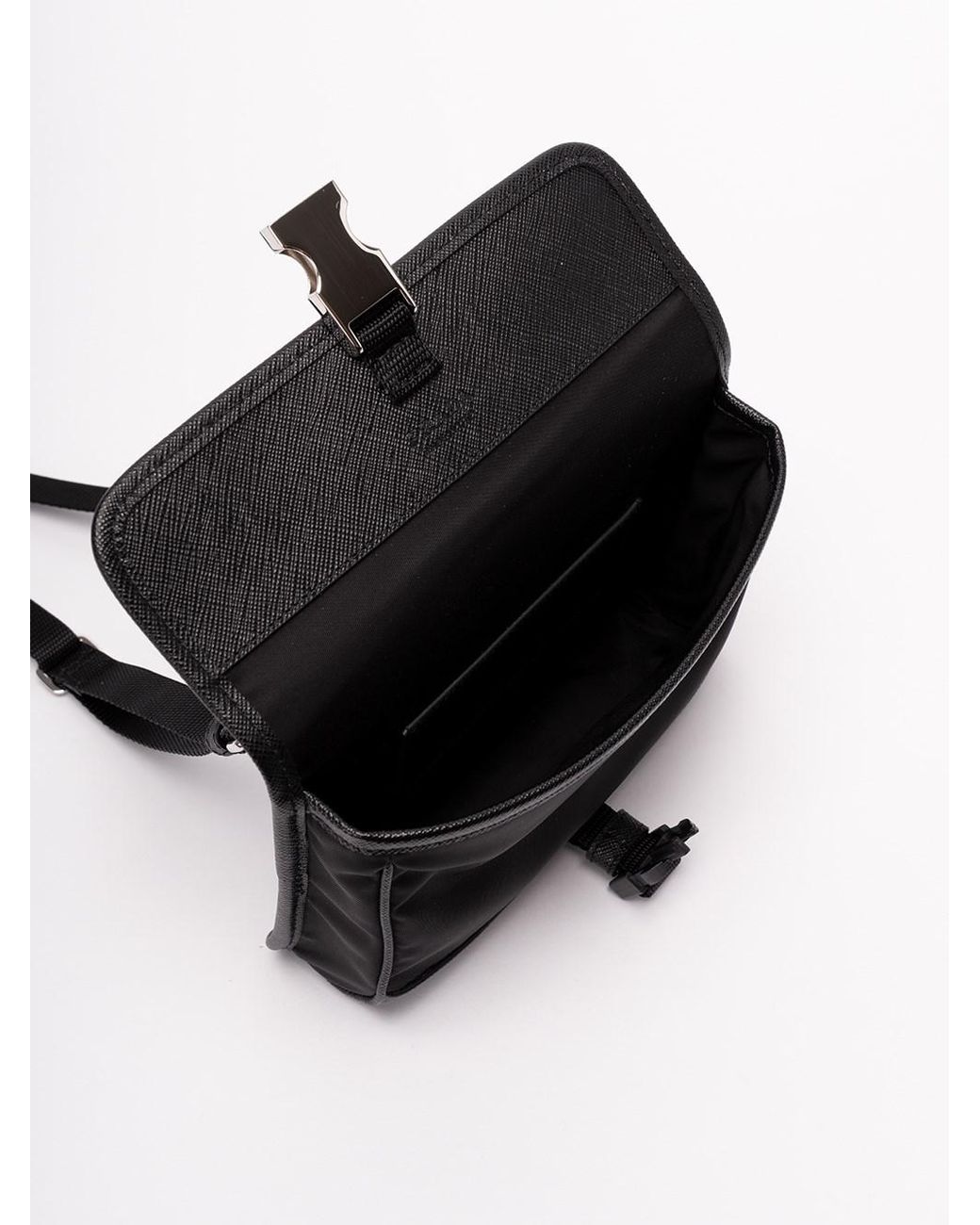 Prada Black Re-Nylon And Saffiano Smartphone Case for men
