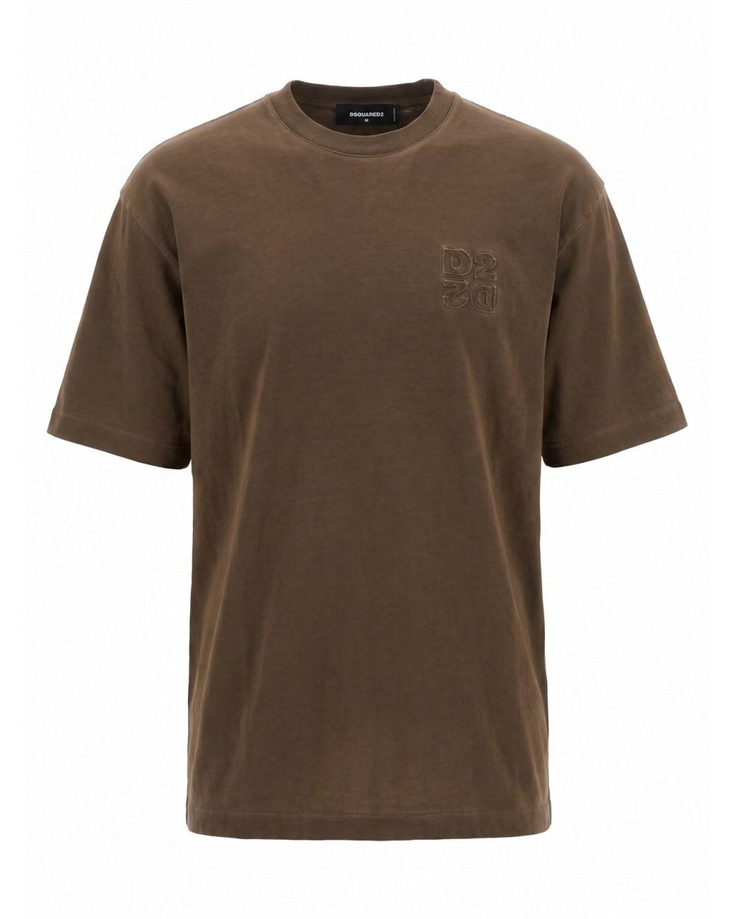 DSquared² Brown Upside Down T-Shirt for men