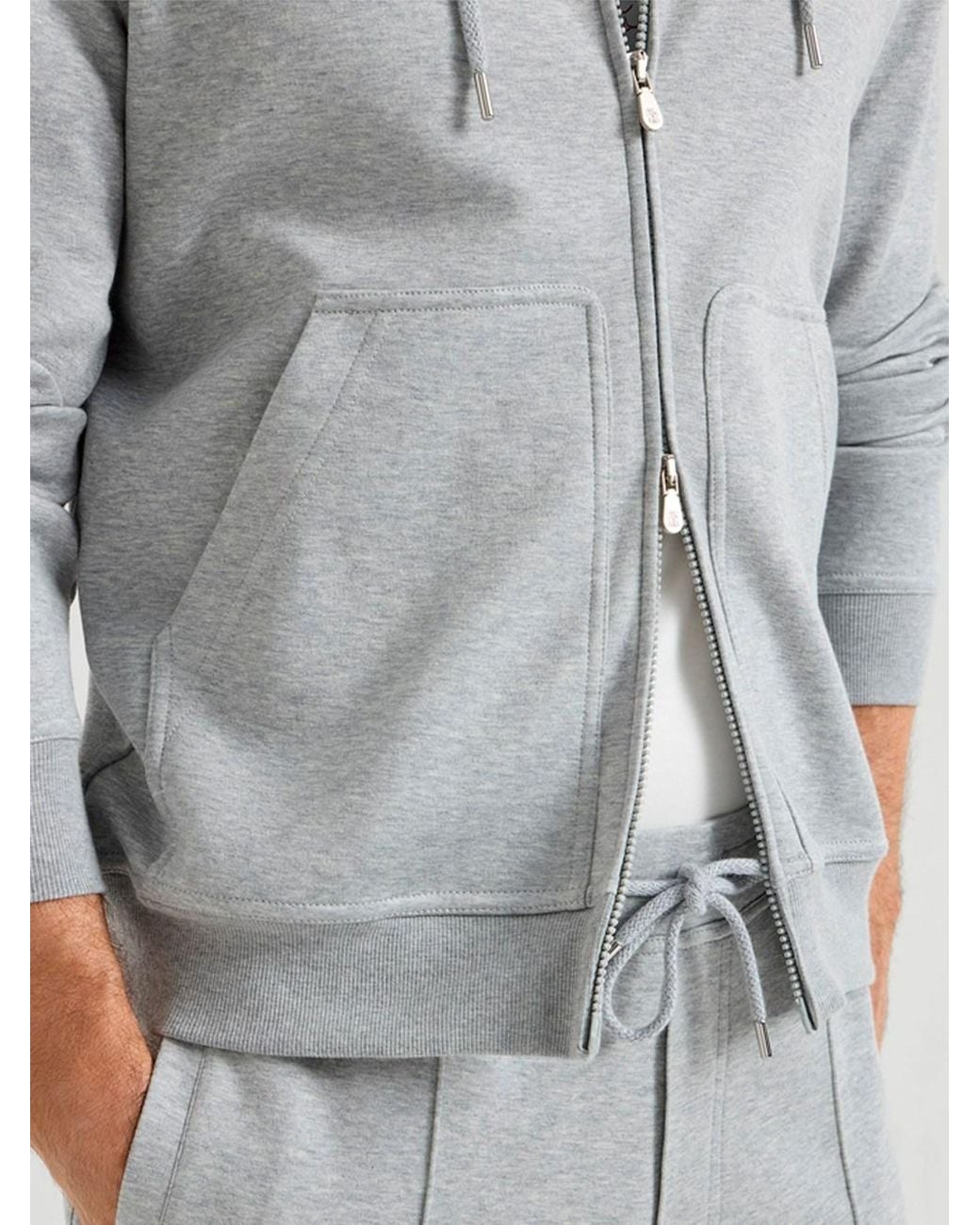 Brunello Cucinelli White Light Sweatshirt for men