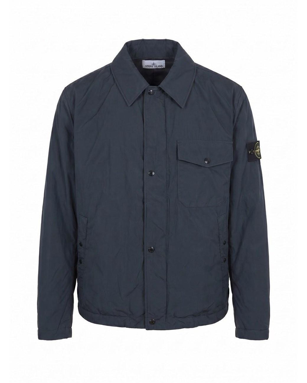 Stone Island Blue Micro Twill Jacket for men
