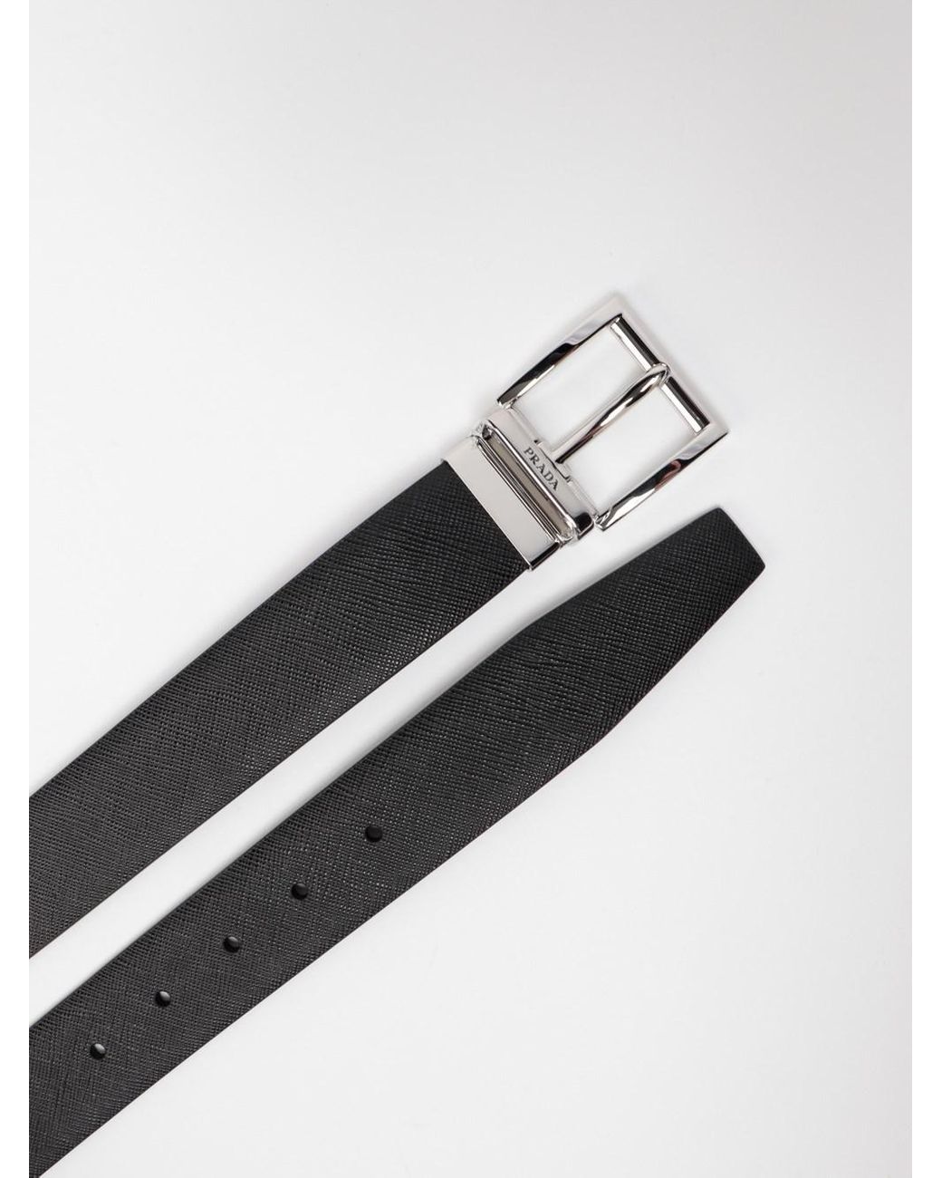 Saks Fifth Avenue Made in Italy Saffiano Leather Belt on SALE