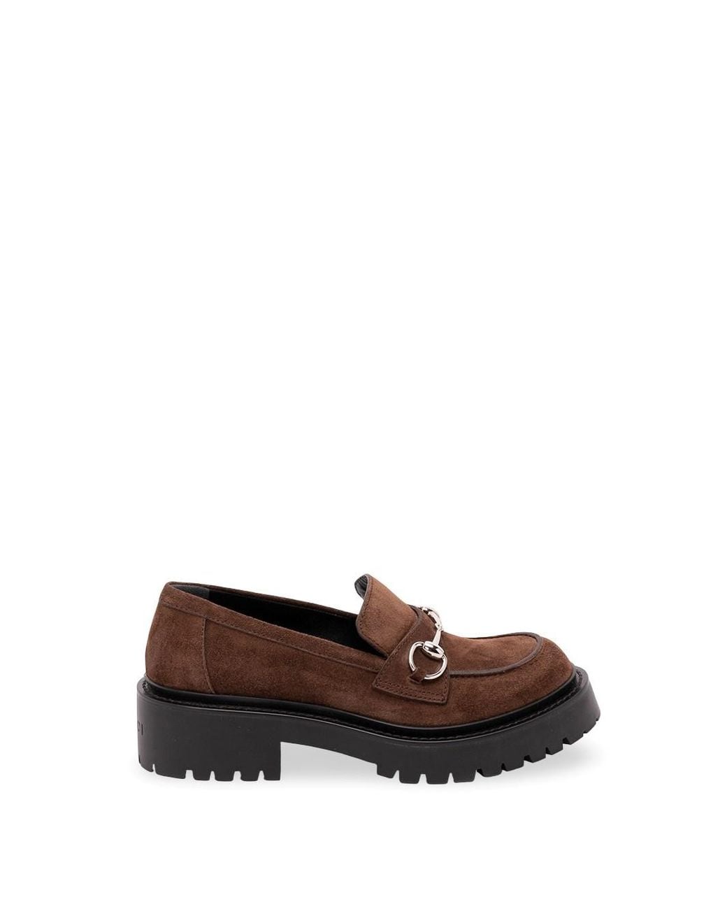 Gucci White Loafers With Horsebit And Lug Sole