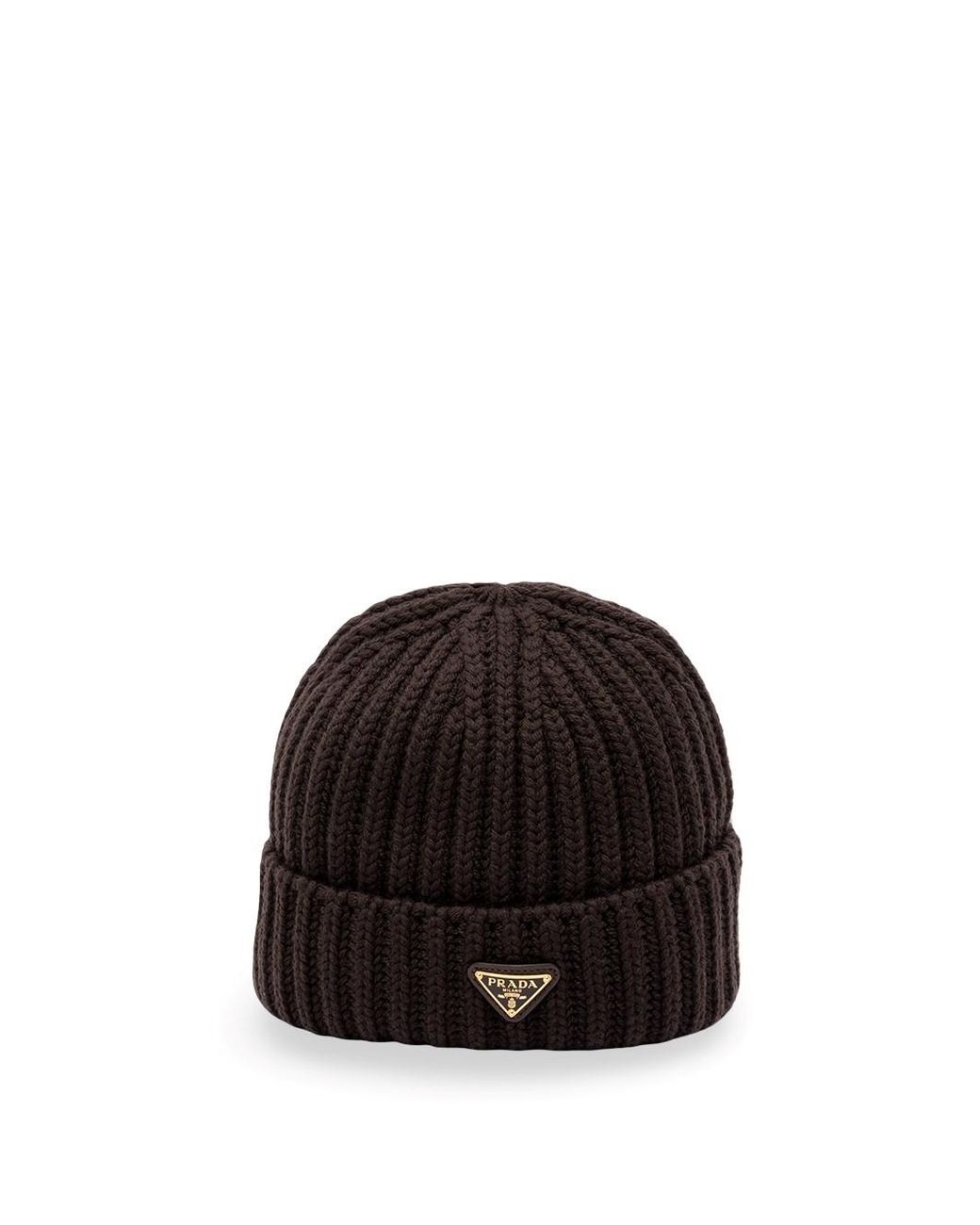 Prada Black Wool Beanie