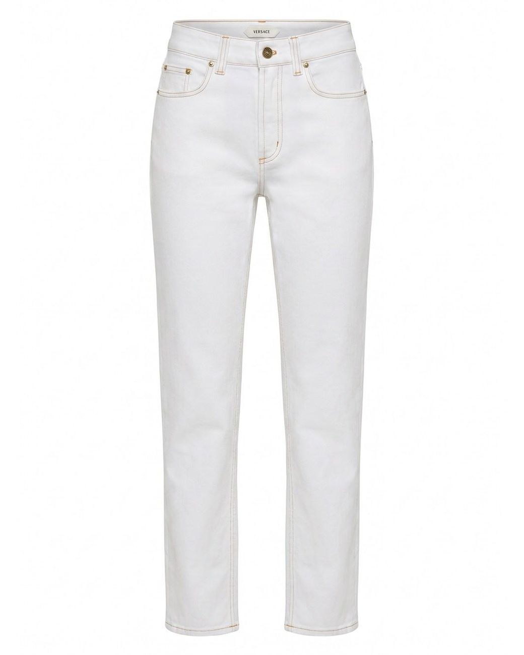 Versace White High-Rise Jeans