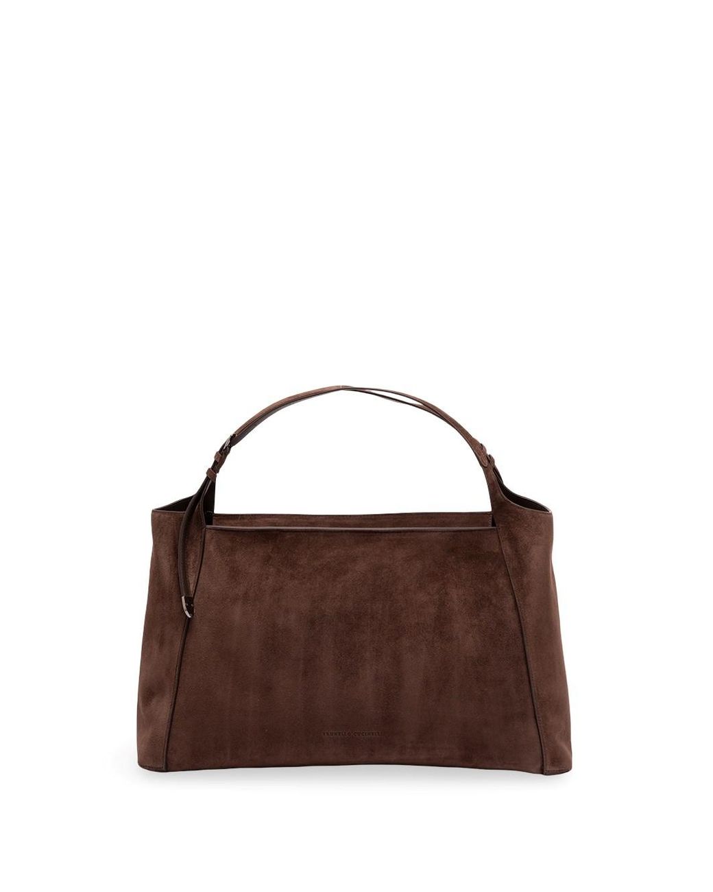 Brunello Cucinelli Brown Suede Sartorial Bag