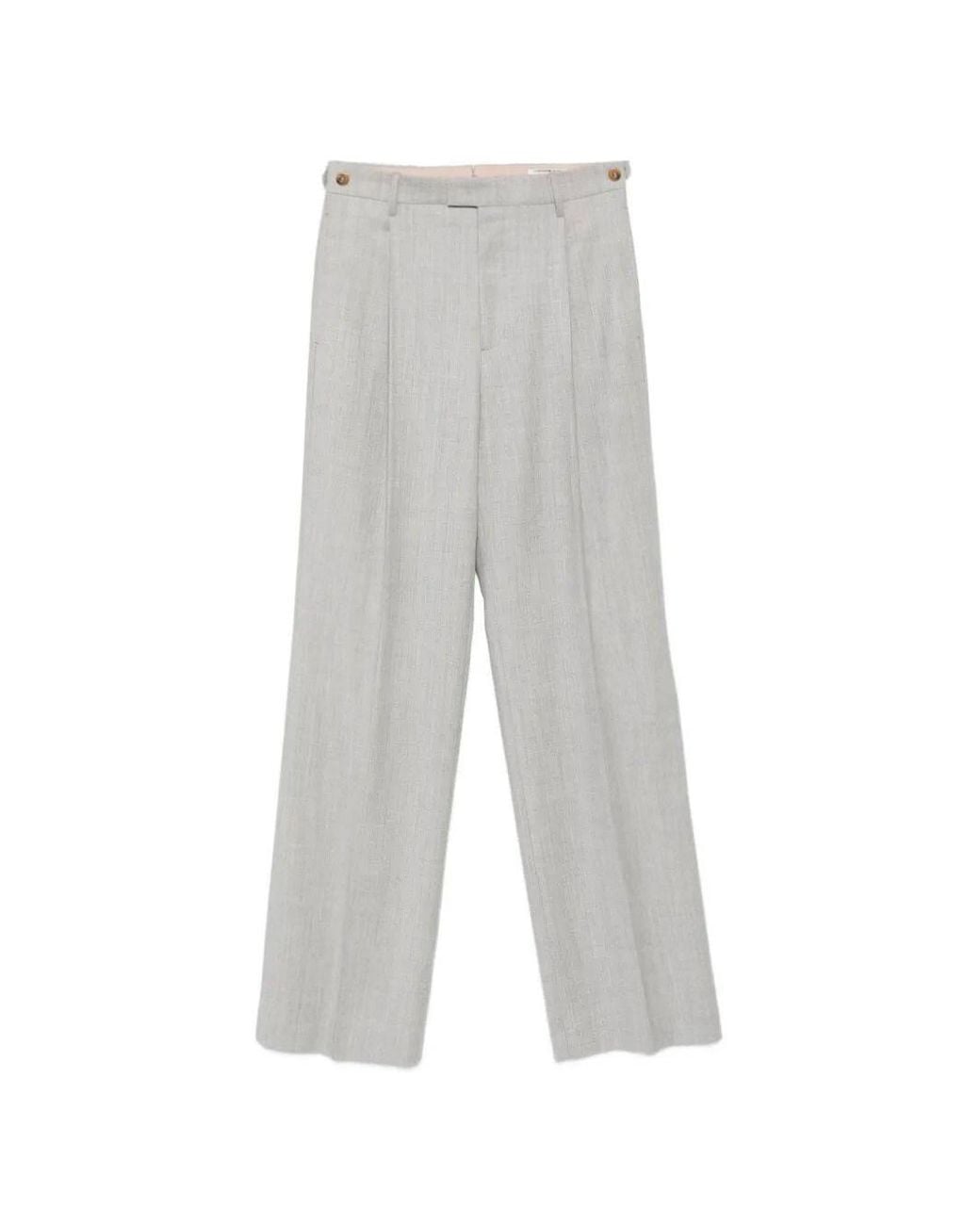 Berwich White High-Waisted Pants