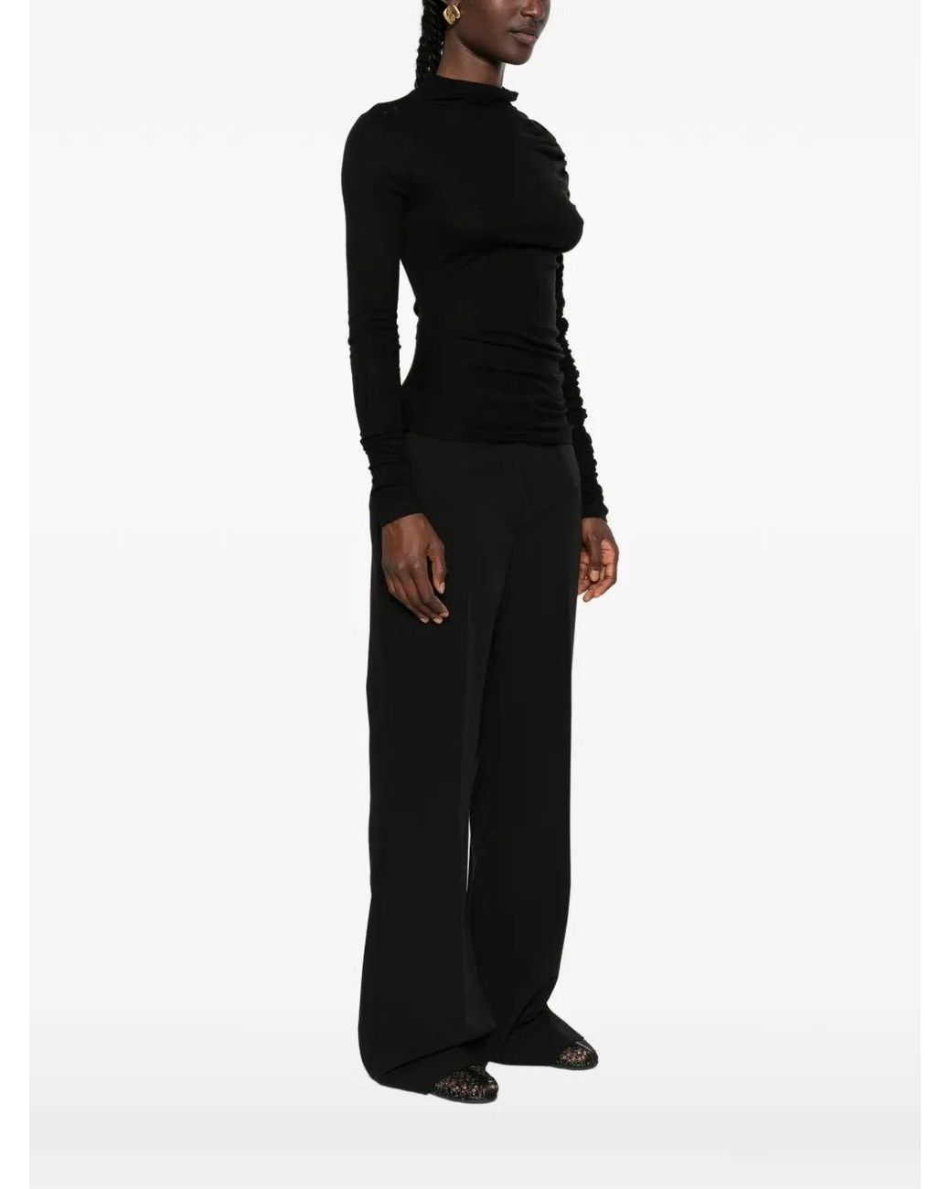 Pinko Black Loto Turtle Neck Sweater