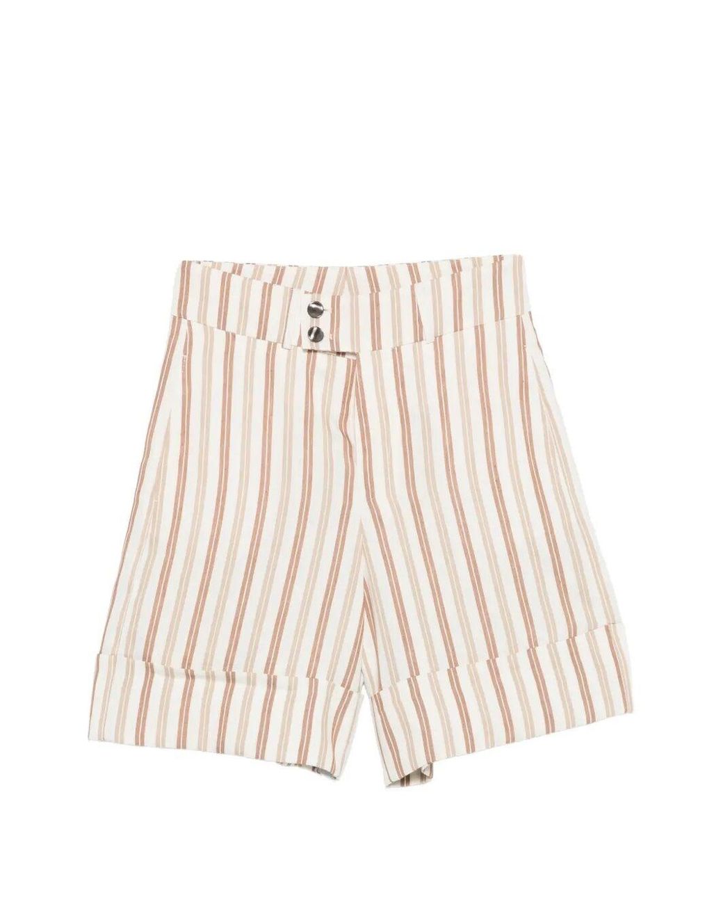 Berwich Natural High-Waisted Bermuda Shorts