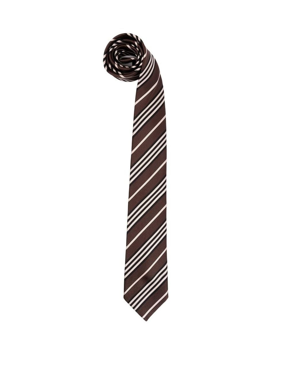 Saint Laurent White Striped Tie for men