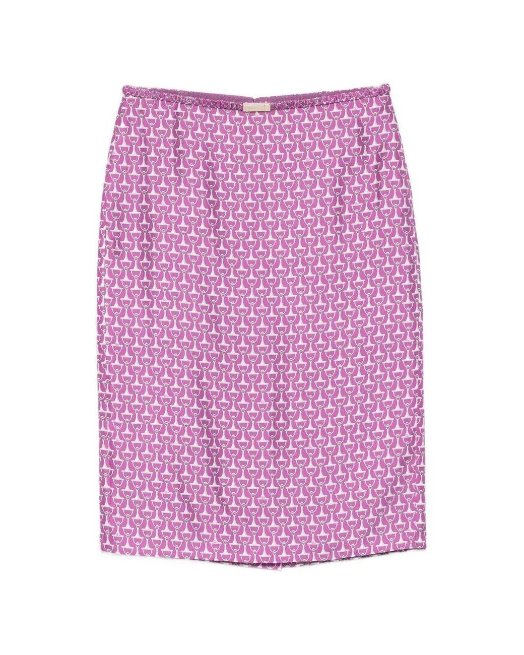 Gucci Purple 'Horsebit' Skirt