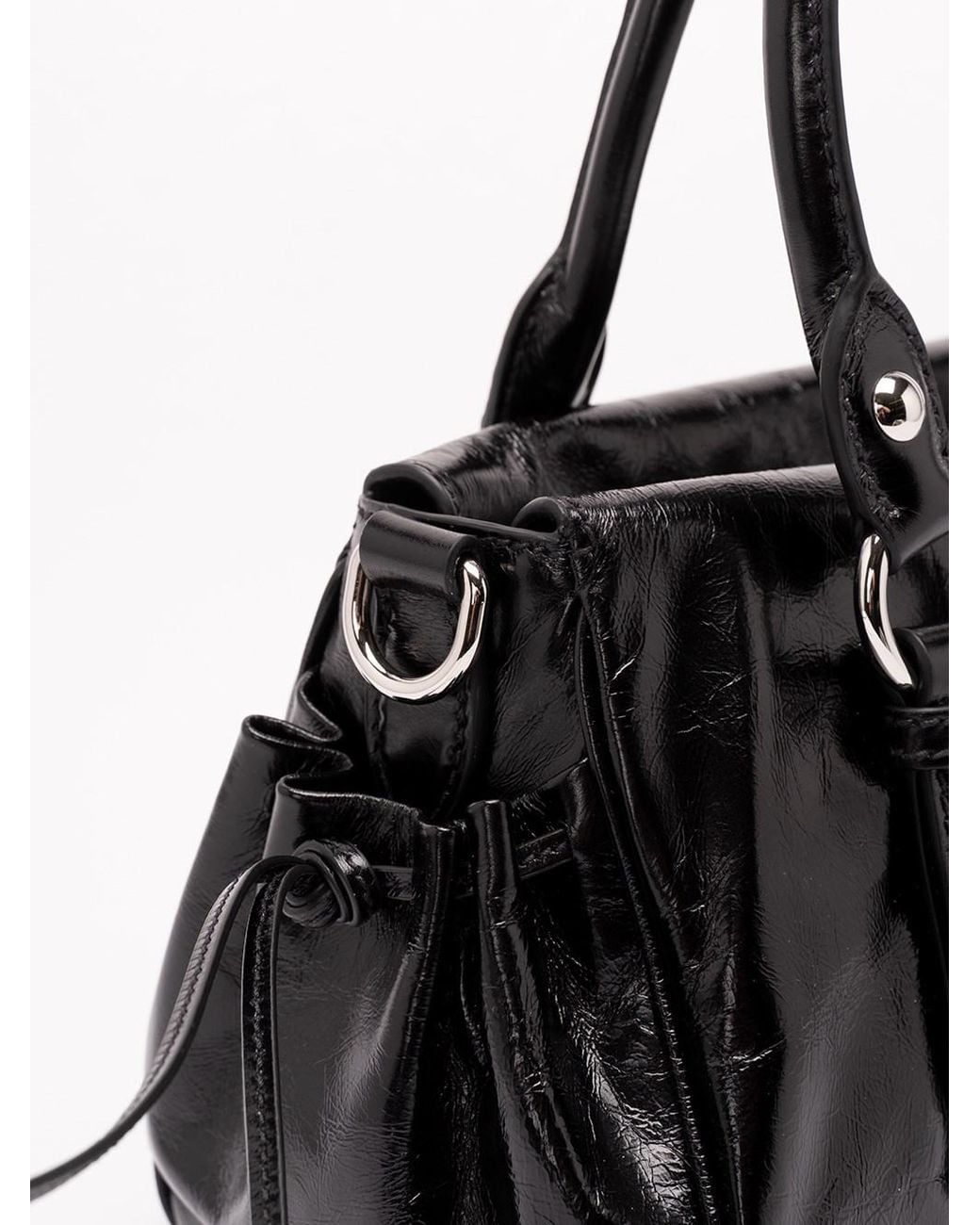 Miu Miu Black Shiny Leather Handbag