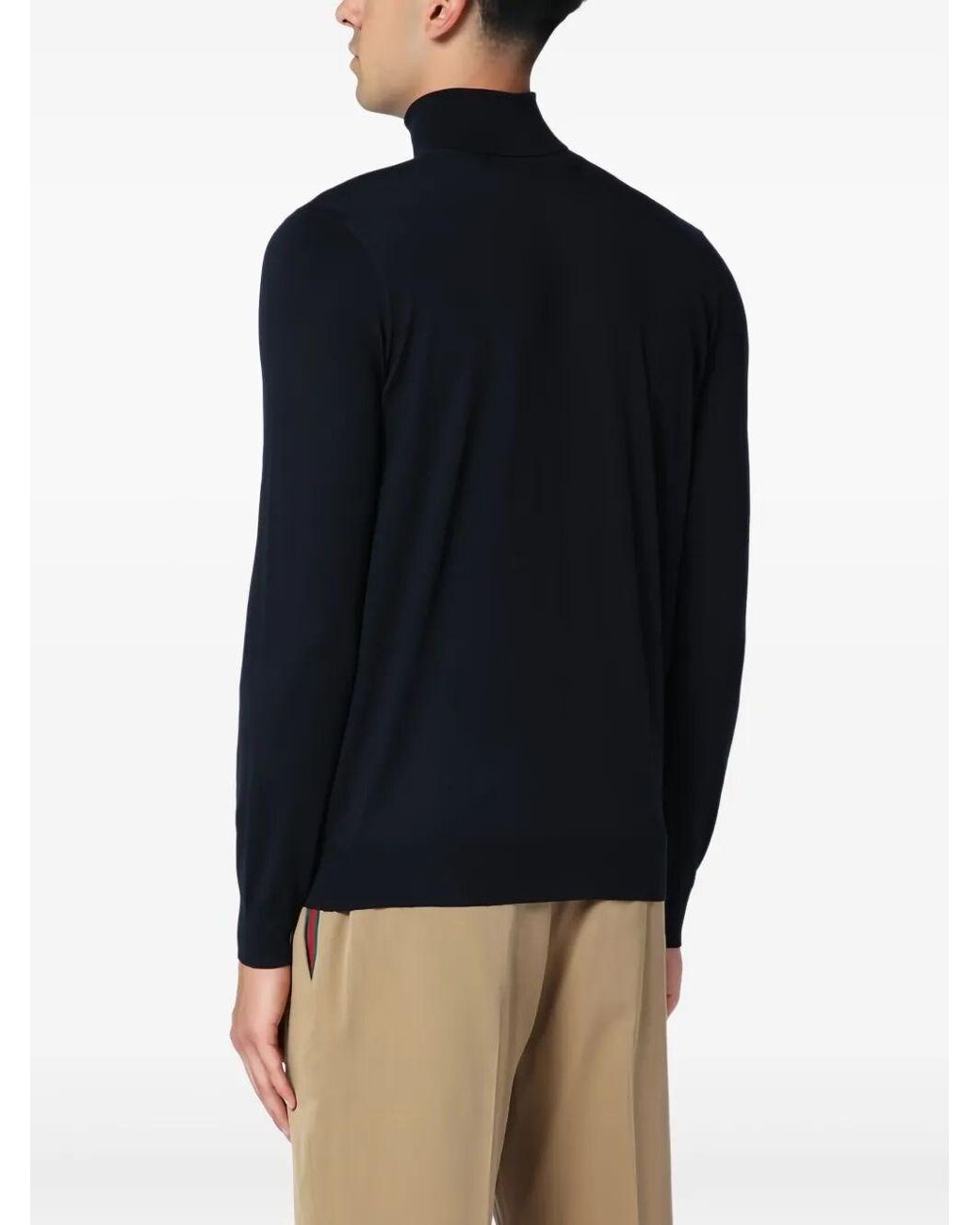 Drumohr Blue Turtle Neck for men