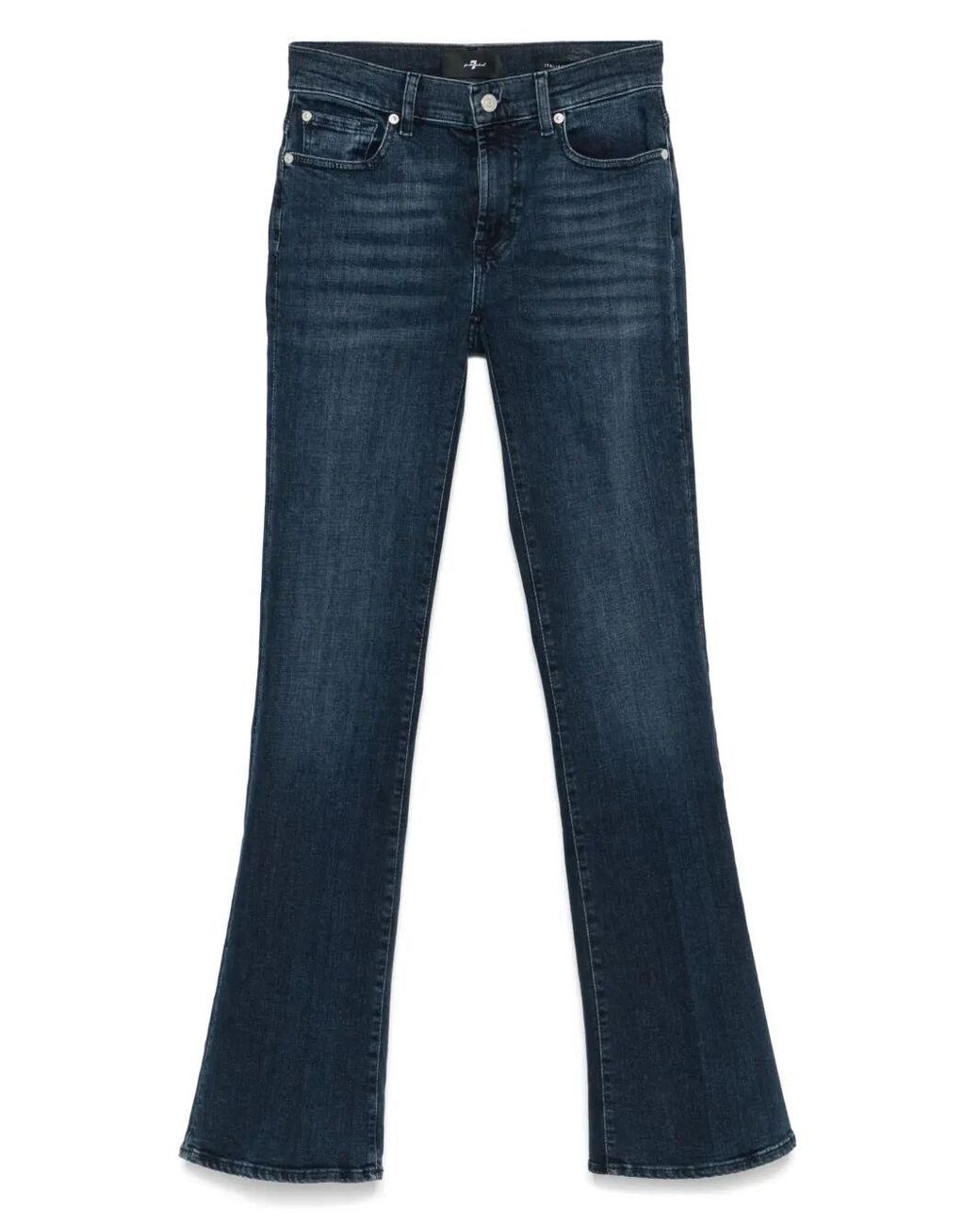 7 For All Mankind Blue Stretch-Cotton Jeans