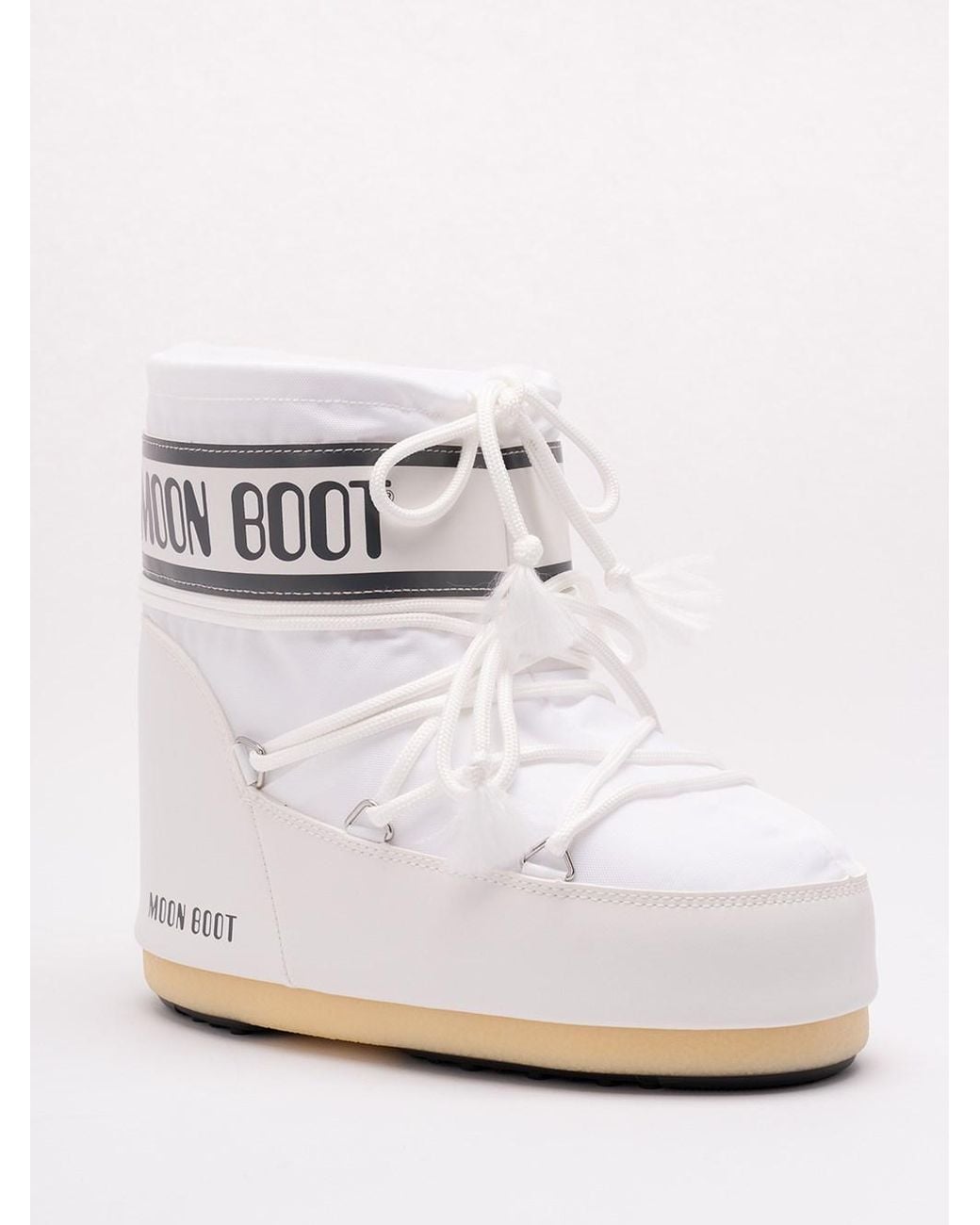 Moon Boot White 'Icon Low Nylon' Boots