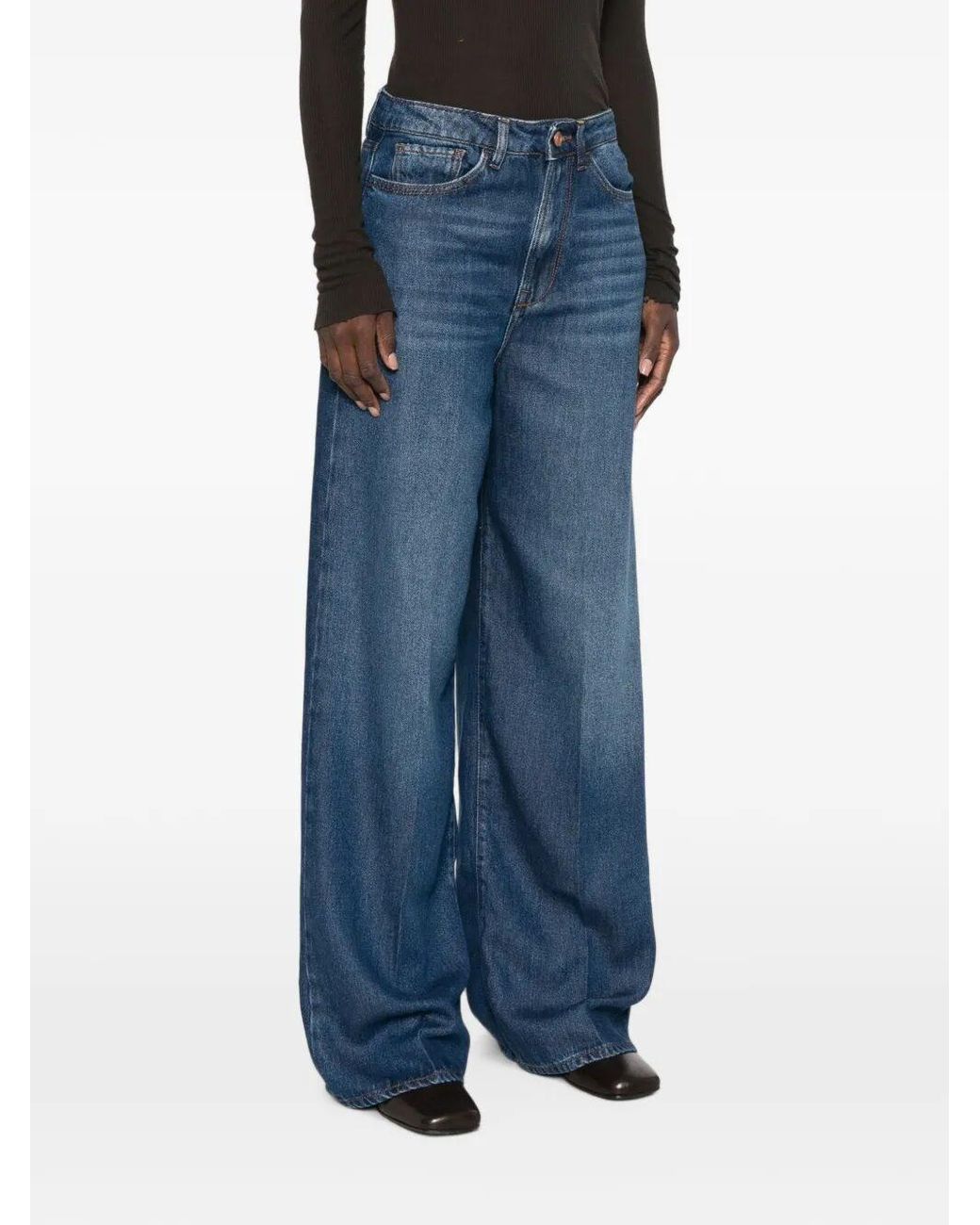 3x1 Blue 'Flip Jean' Wide Leg Pants