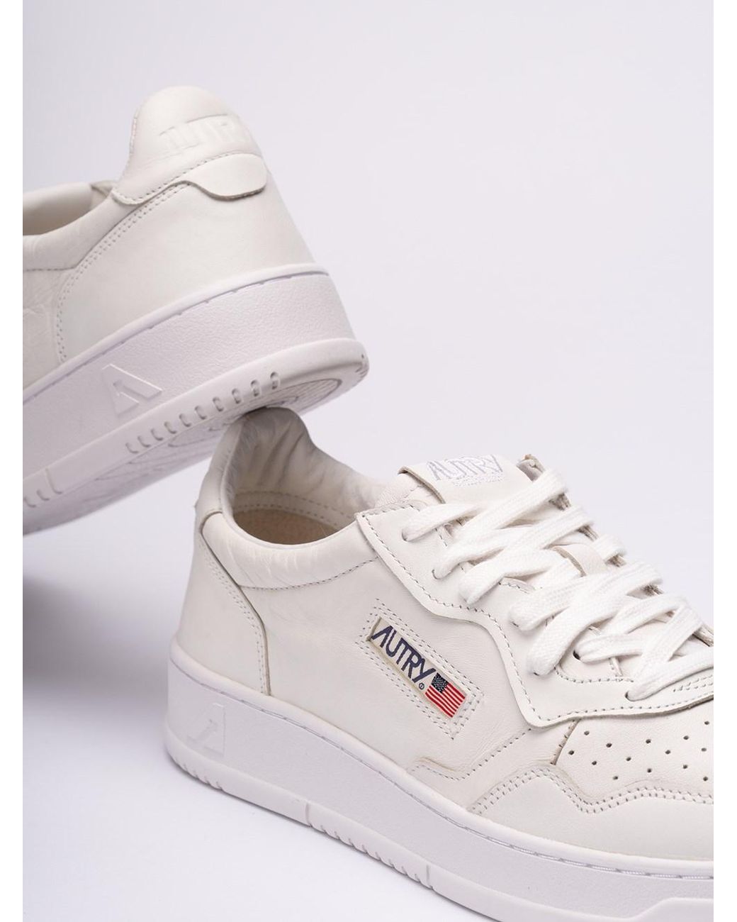 Autry White 'Medalist Low' Sneakers for men