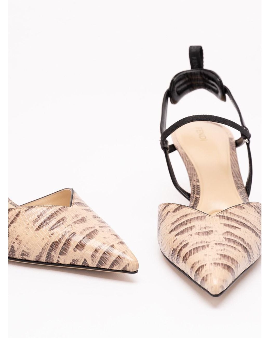 Fendi White 'Colibri Lite' Slingback