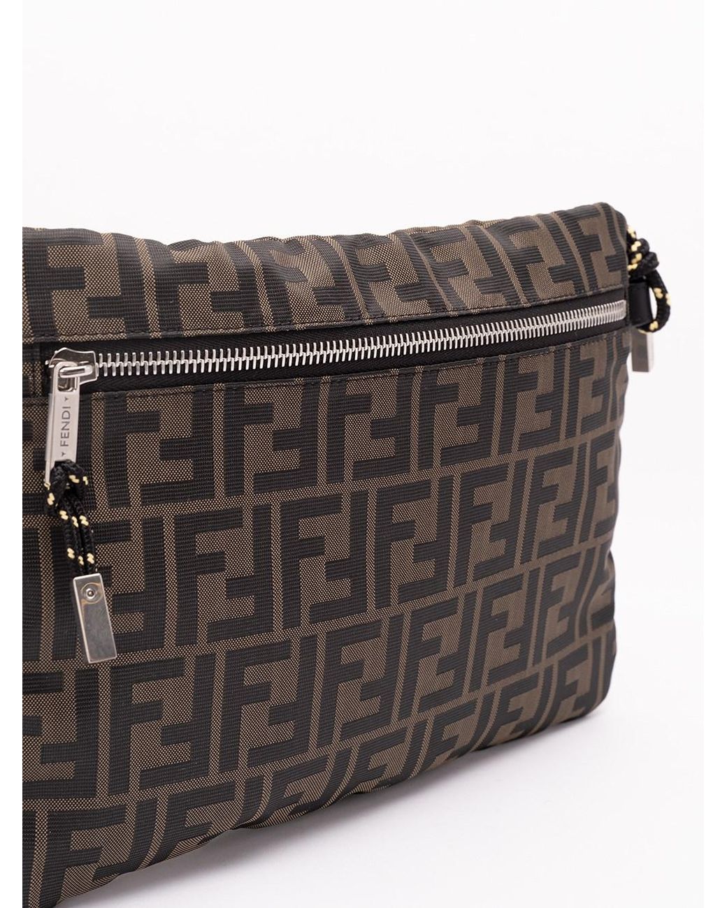 Fendi Gray Medium Pouch for men