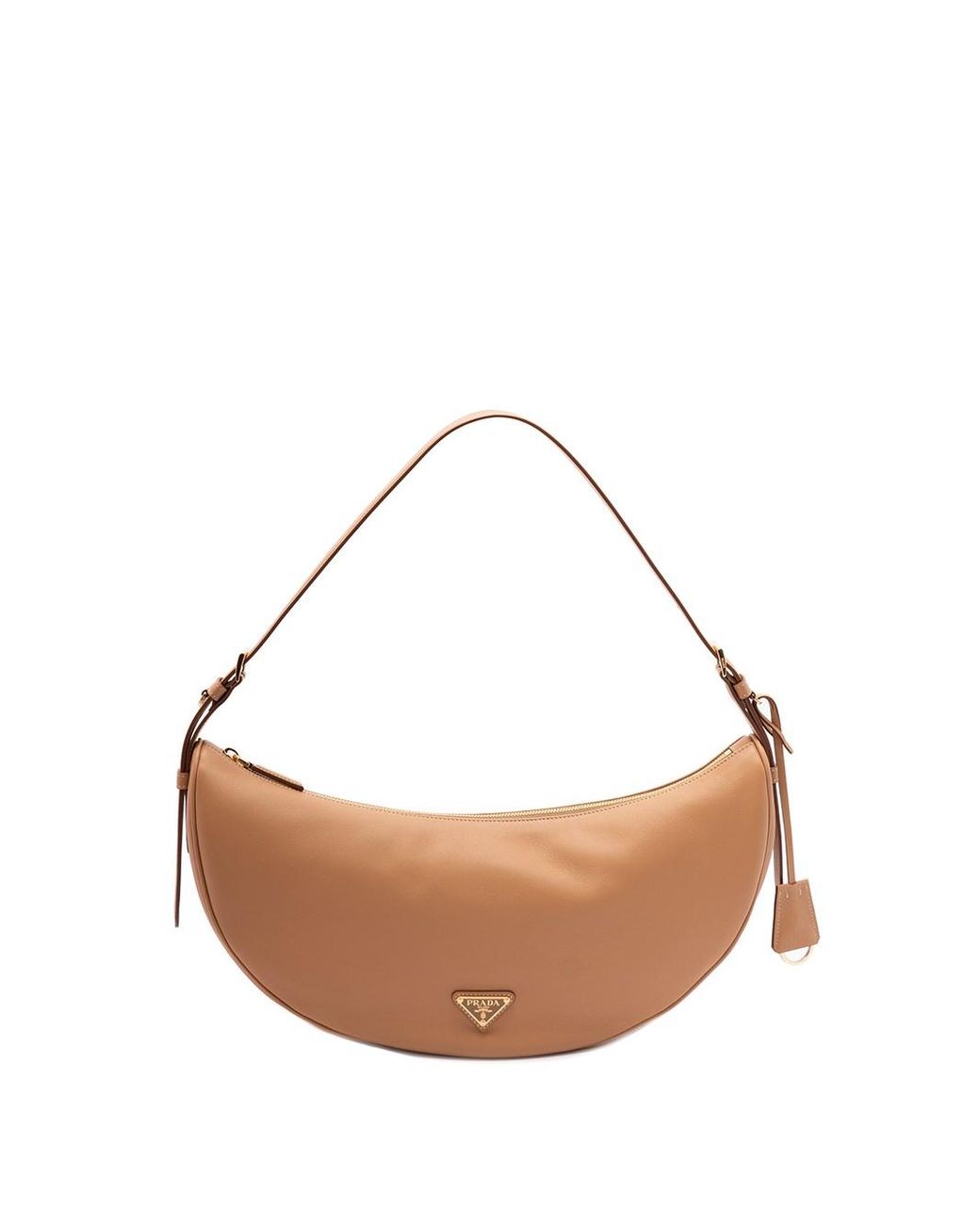 Prada White Demi-Lune' Large Shoulder Bag