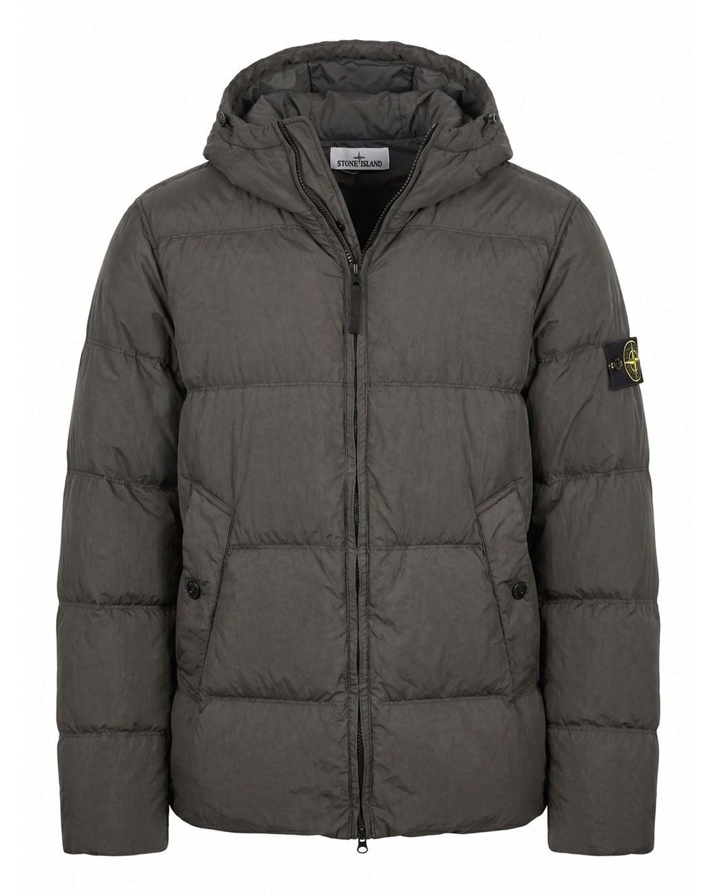 Stone Island Black Garment Dyed Crinkle Reps Ny Jacket for men