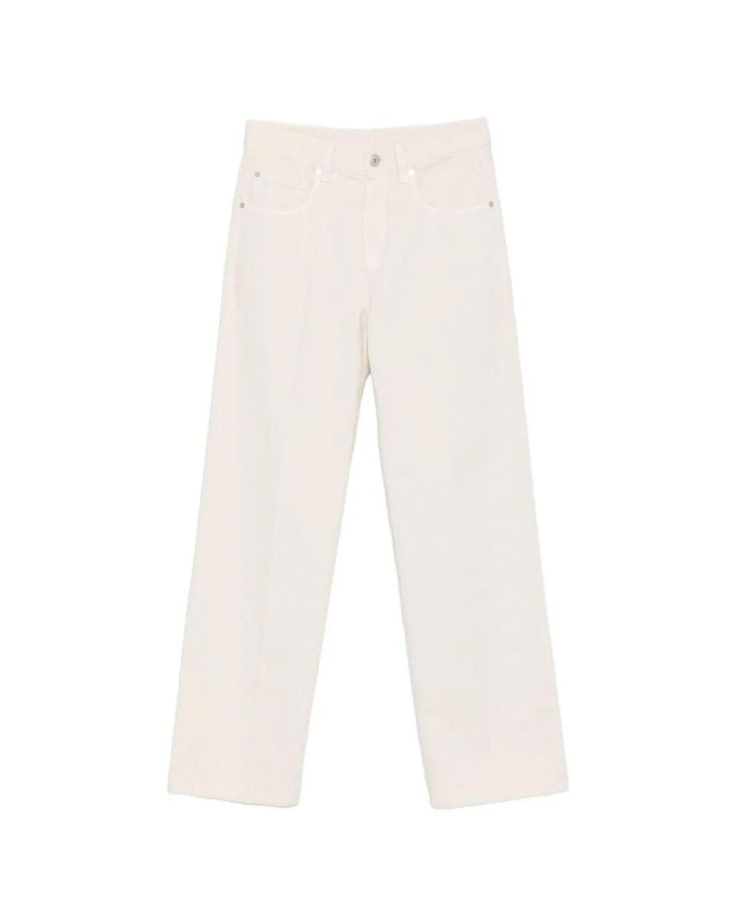 Brunello Cucinelli White Contemporary Loose Jeans