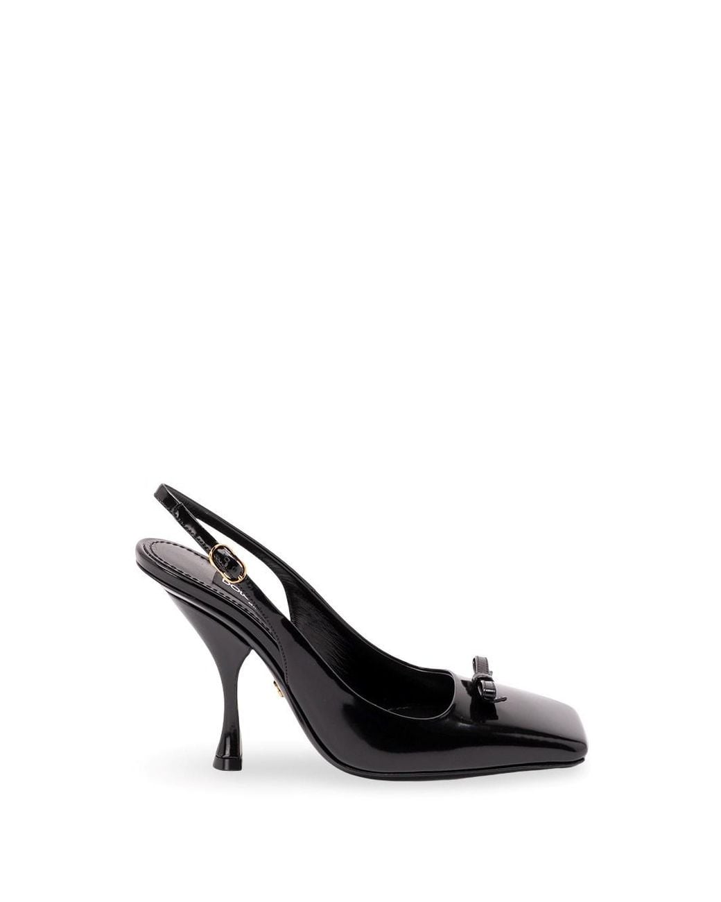 Dolce & Gabbana Black Calfskin Slingback