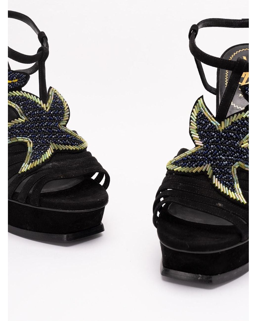 Saint Laurent Black Tribute 105 Sandals
