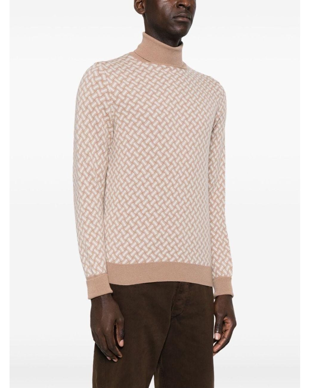 Drumohr Multicolor `biscottino` Turtle-neck Sweater for men