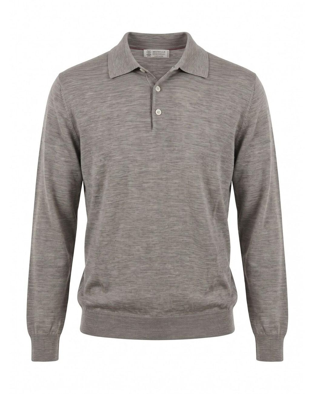 Brunello Cucinelli Gray Polo Neck Sweater for men